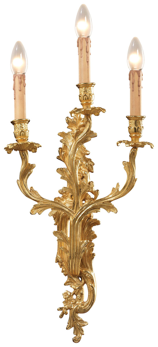 Metropolitan Jonathan 3 Light 13 inch Heirloom Gold Wall Sconce Wall Light N9650 - Open Box