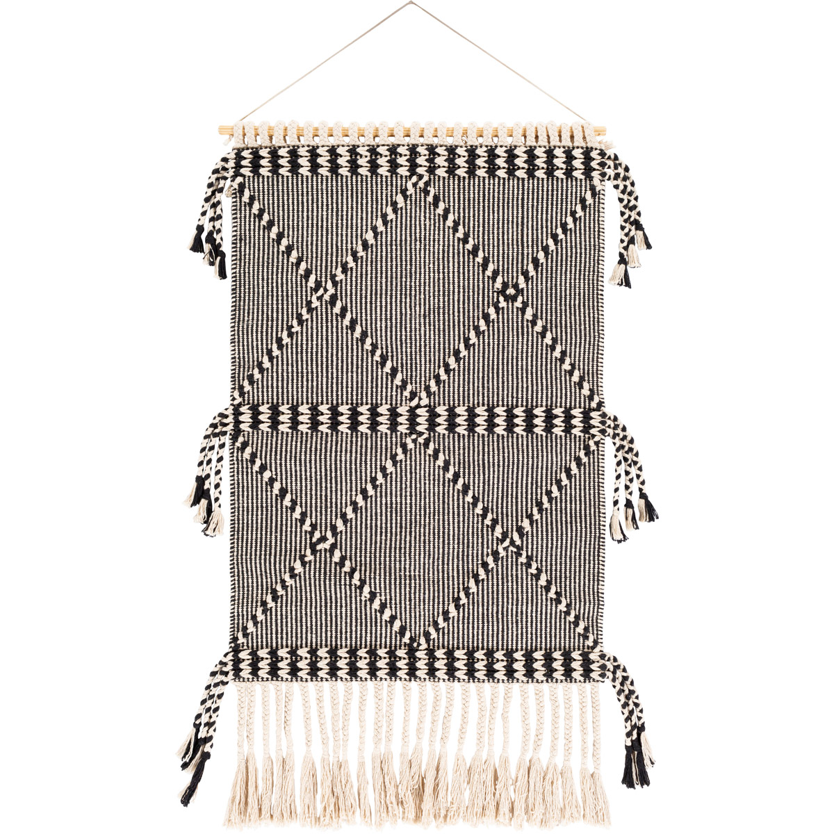 Zanafi Tassels Beige/Black Wall Hangings