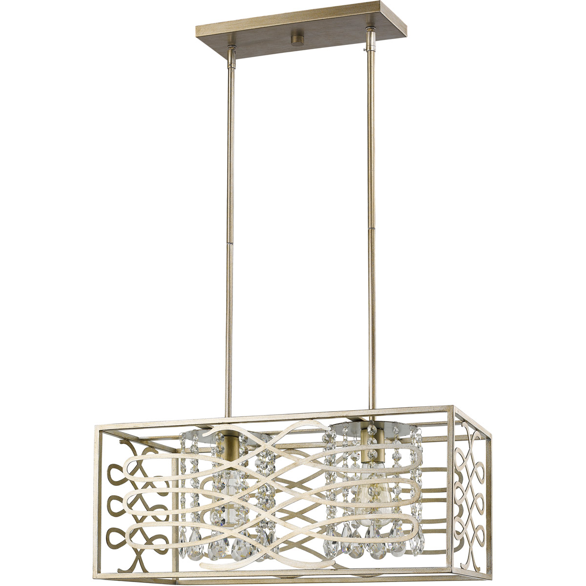 Brax 2 Light 10 inch Washed Gold Pendant Ceiling Light