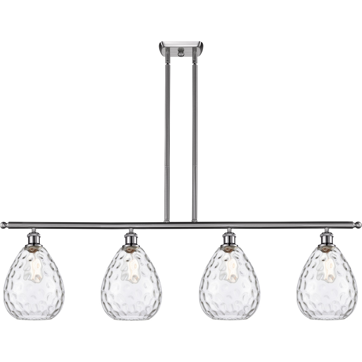 Ballston Large Waverly 4 Light 48 inch Brushed Satin Nickel Island Light Ceiling Light, Ballston