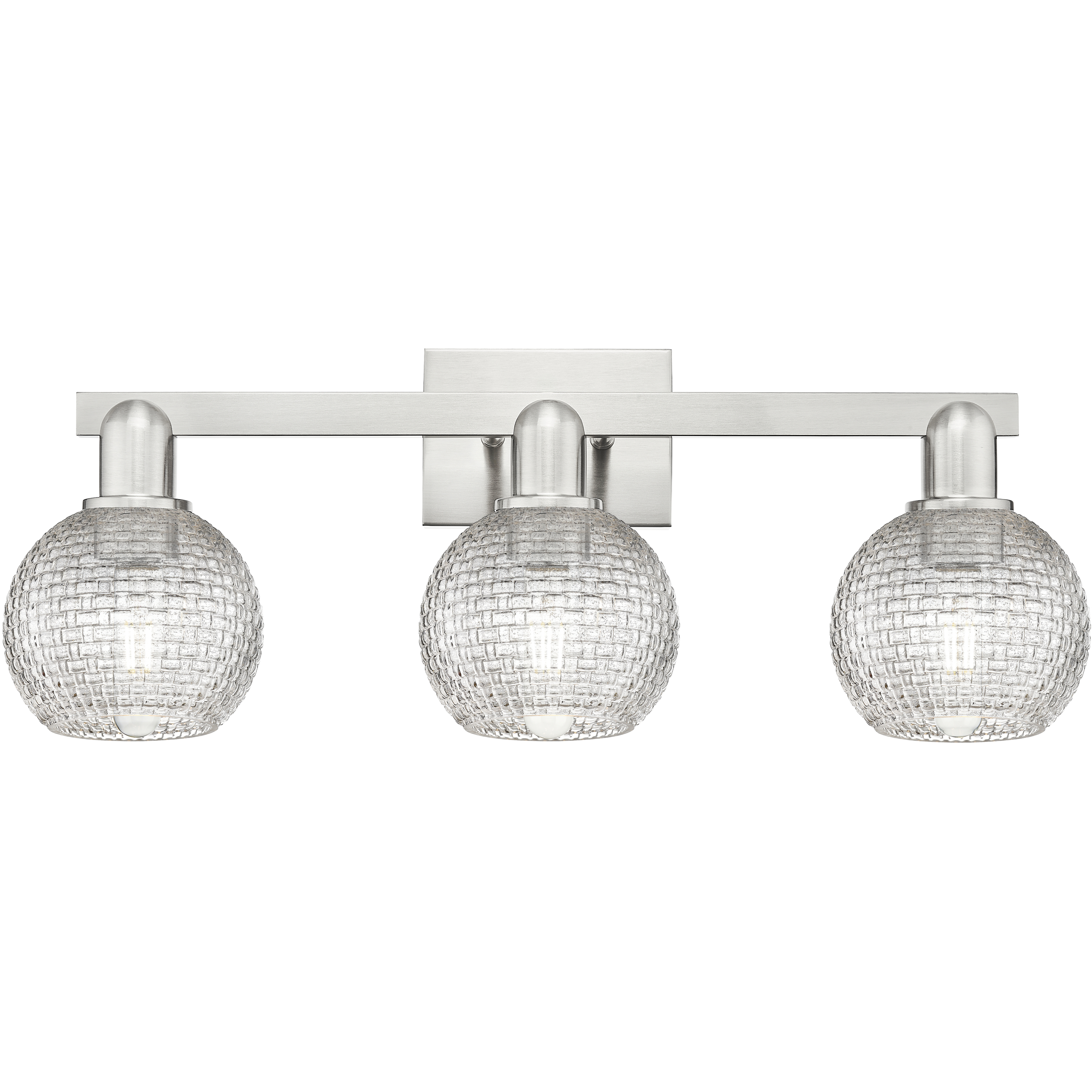 Arcadia Athens 3 Light 24.88 inch Brushed Satin Nickel Bath Vanity Light Wall Light