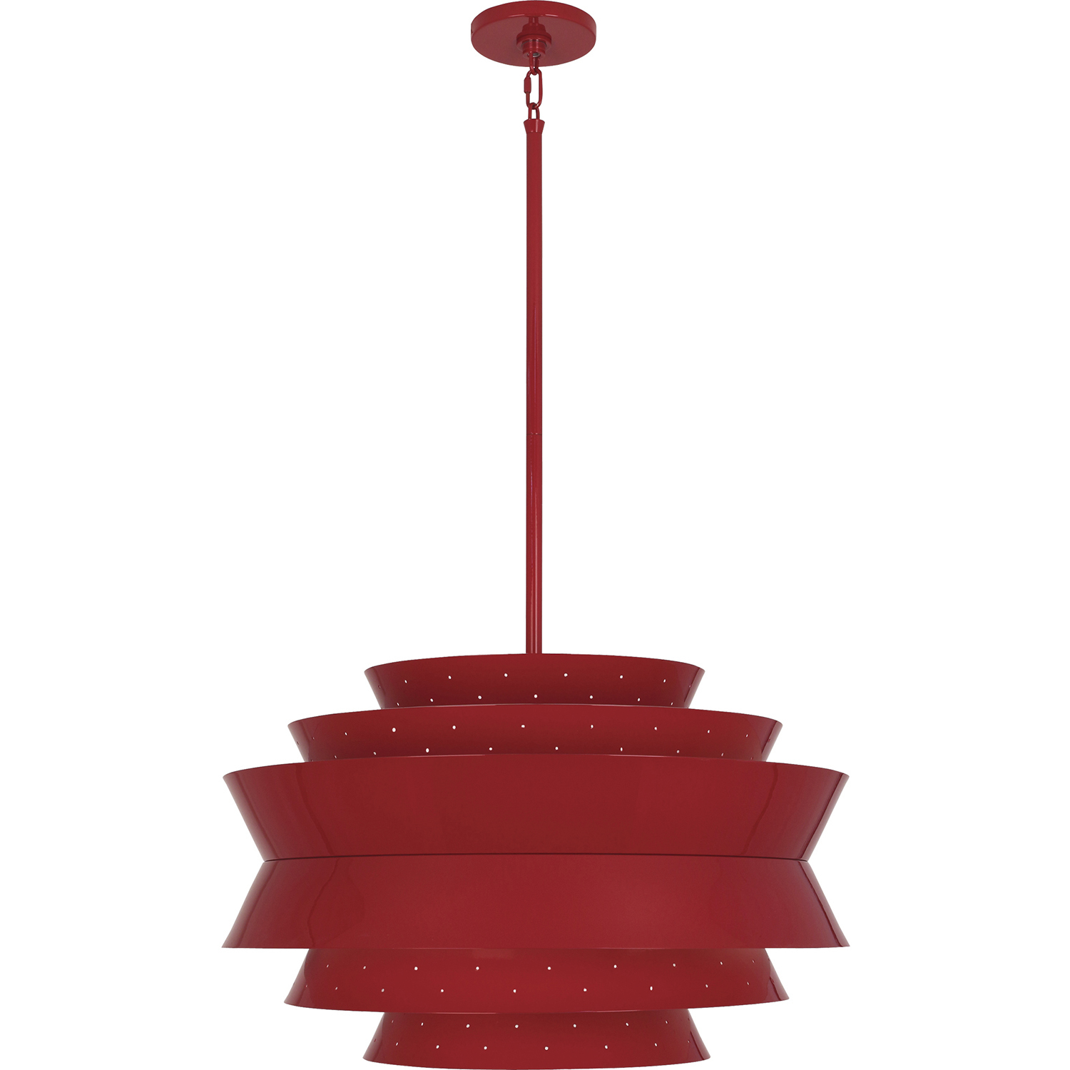 Pierce 3 Light 23 inch Ruby Red Pendant Ceiling Light
