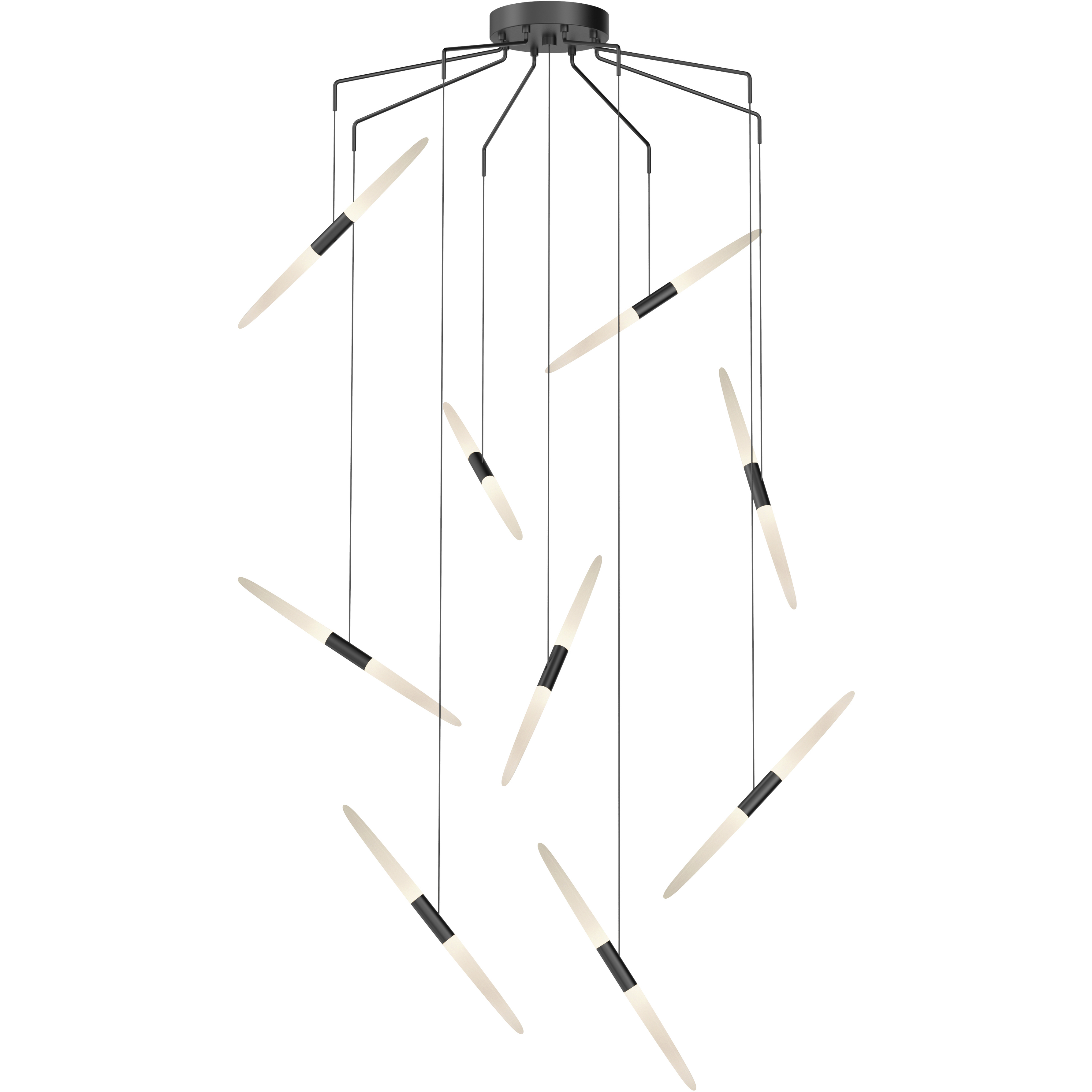 Ballet LED 21.25 inch Satin Black Chandelier Ceiling Light