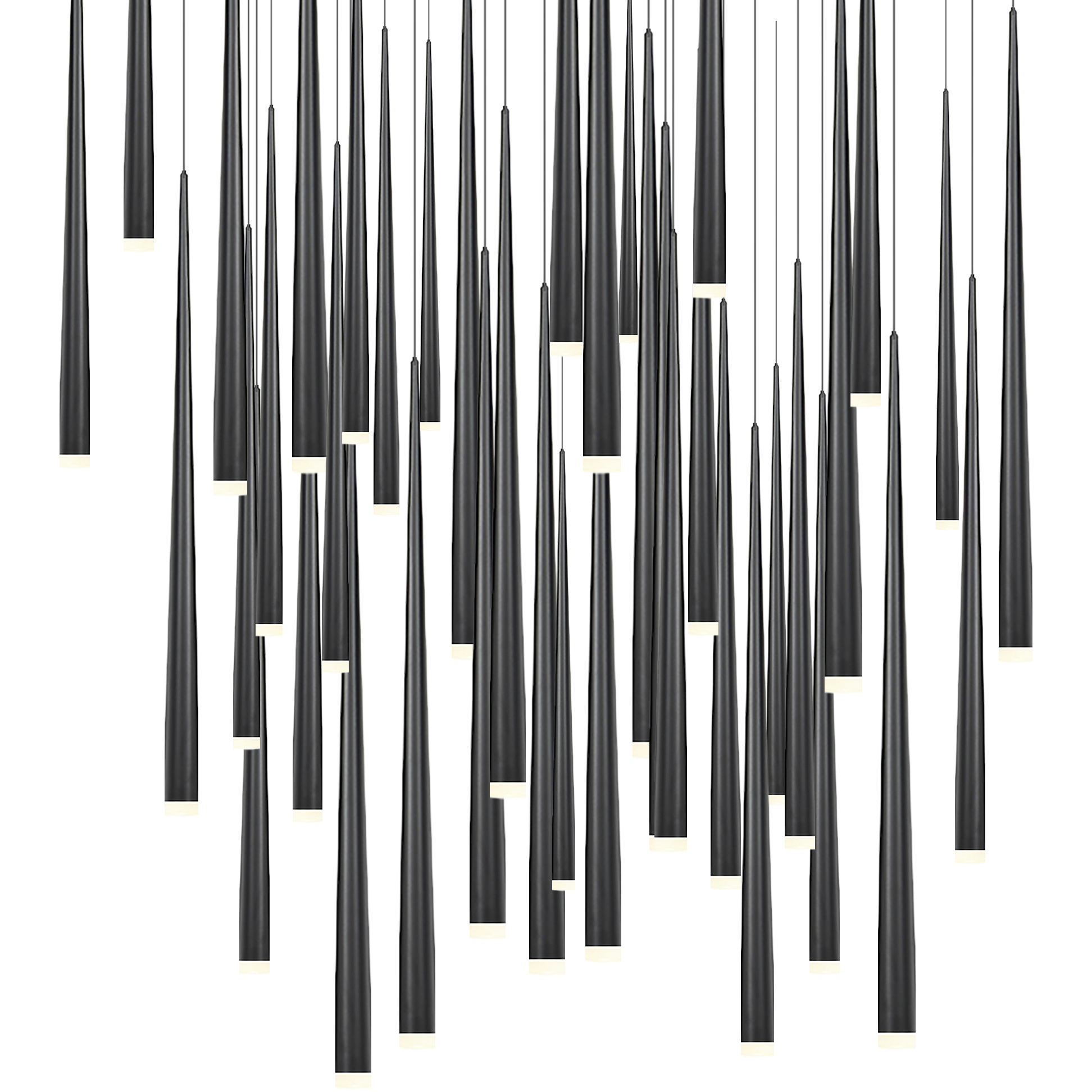 Cascade 41 Light 36 inch Black Multi-Light Pendant Ceiling Light