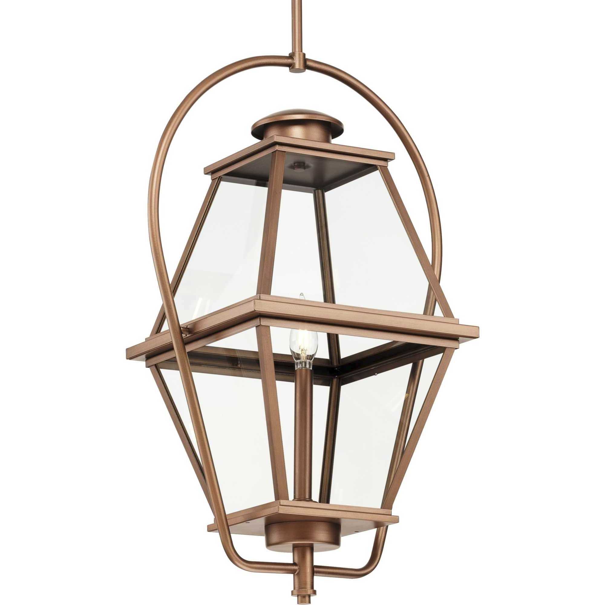 Bradshaw 1 Light 12 inch Antique Copper Outdoor Hanging Lantern, Design Series