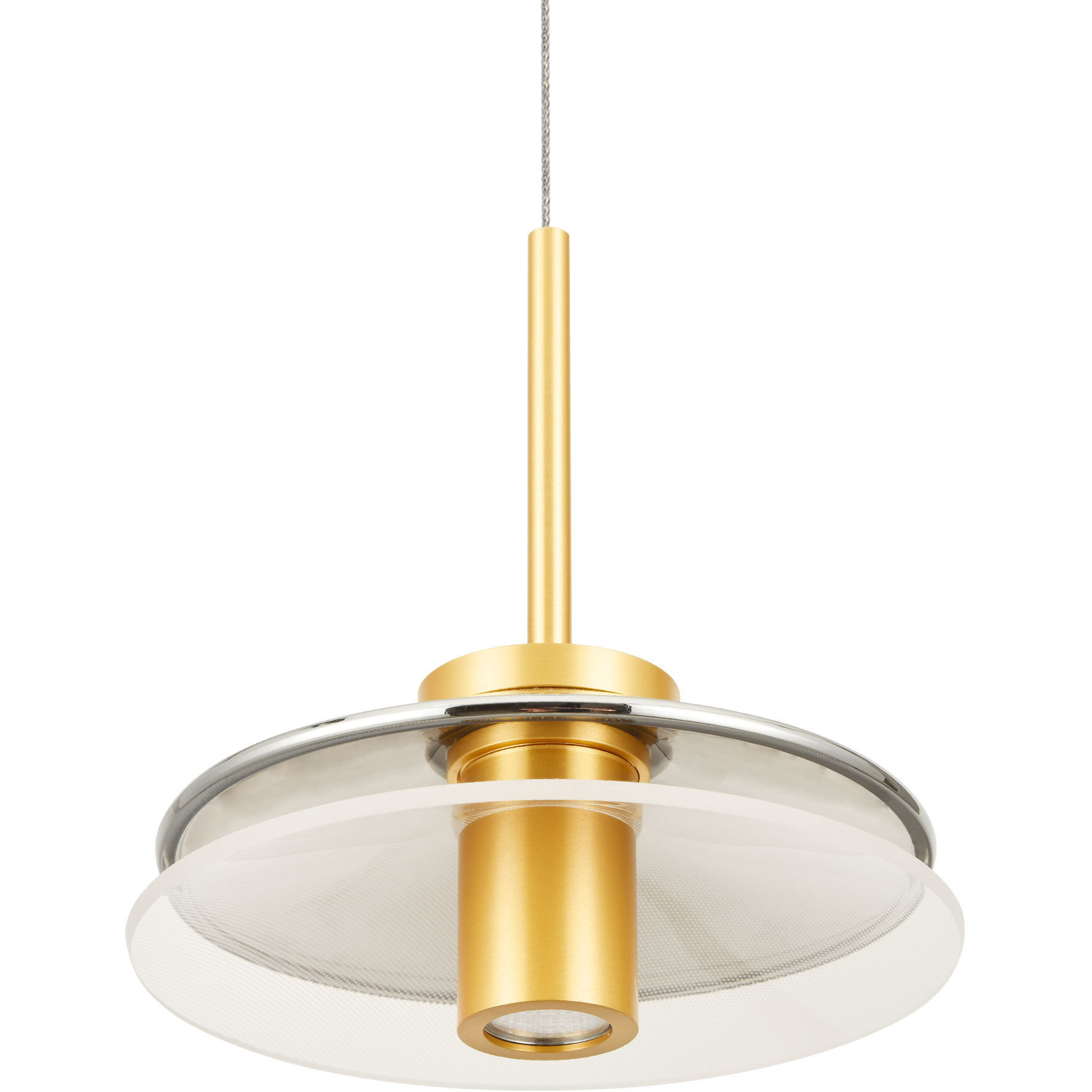 Verona Series 7.25 inch Black/Gold Pendant Ceiling Light, Artisan Collection