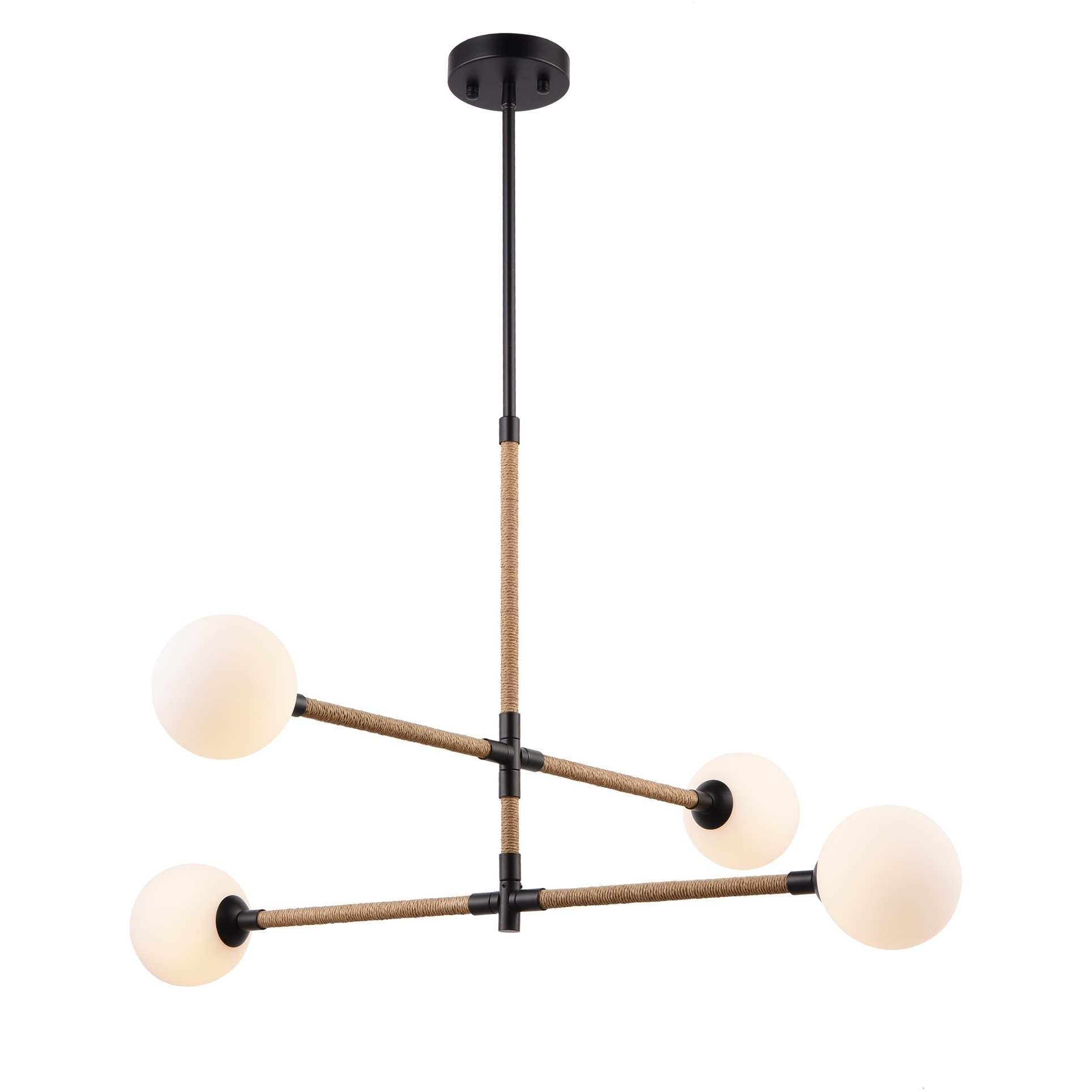 Capilano LED 35.7 inch Black Chandelier Ceiling Light