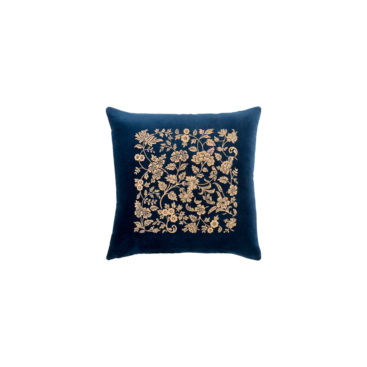 Smithsonian 18 X 18 inch Navy and Butter Throw Pillow