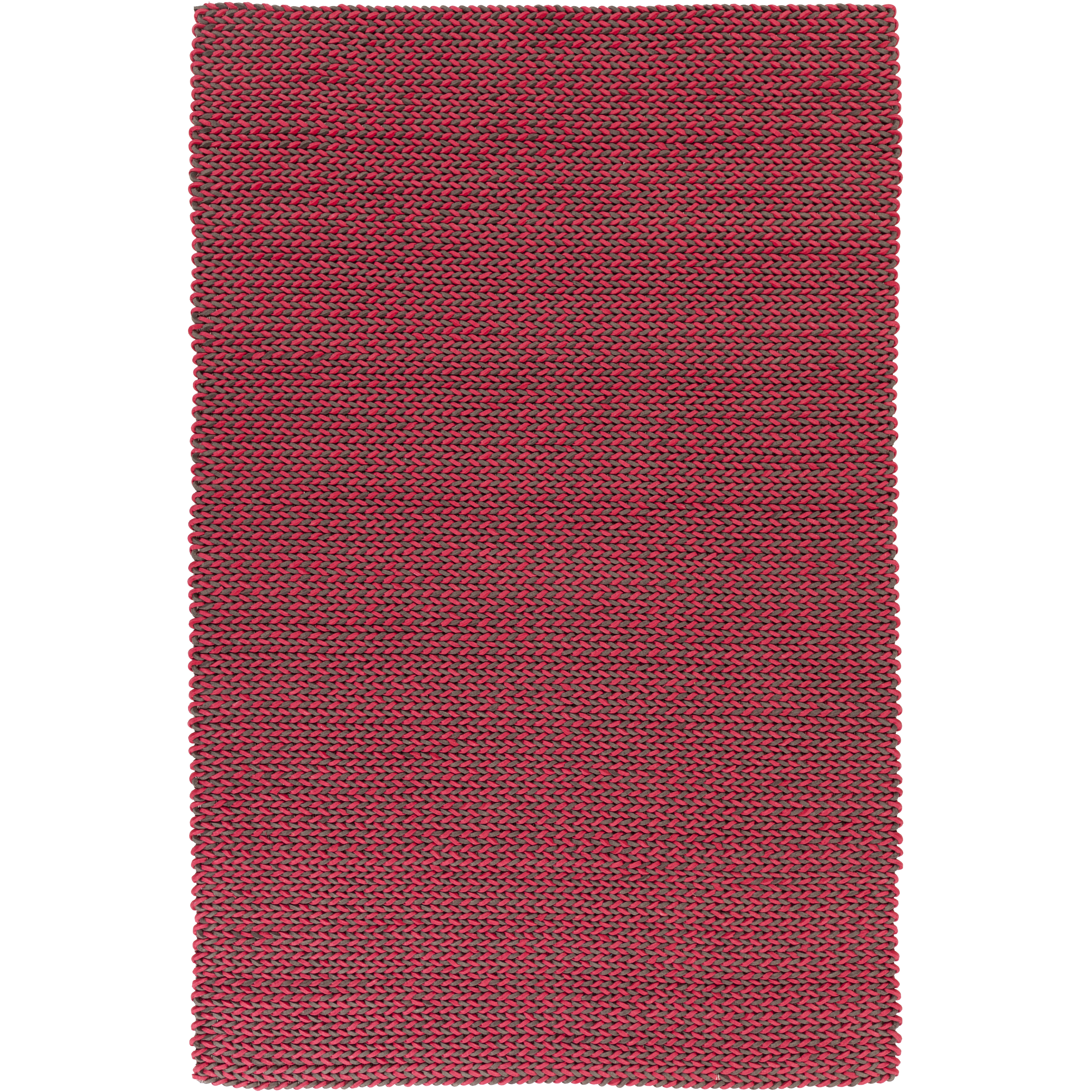 Juno 36 X 24 inch Bright Pink, Dark Brown Rug