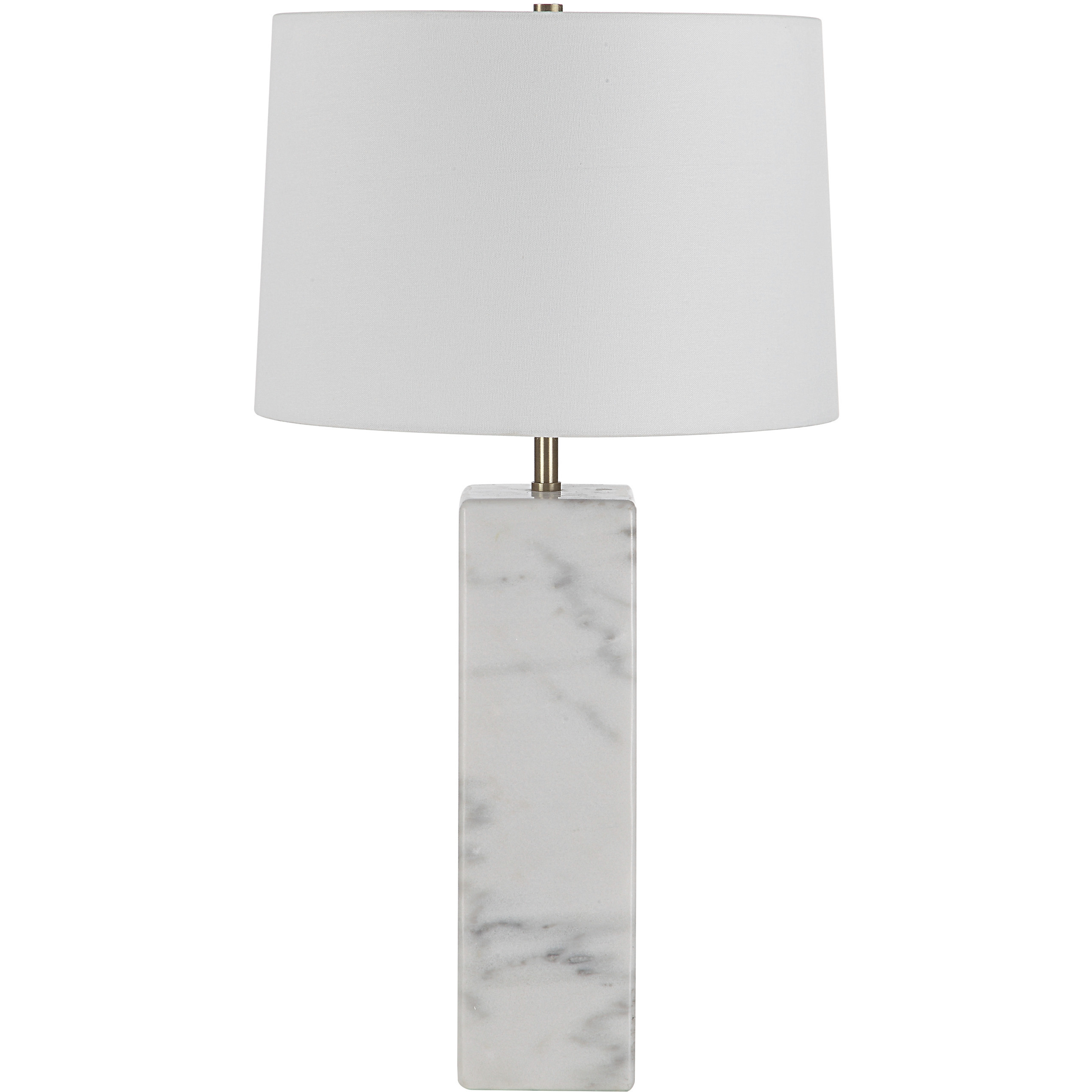 Nyon 27.25 inch 100 watt Honed White Table Lamp Portable Light