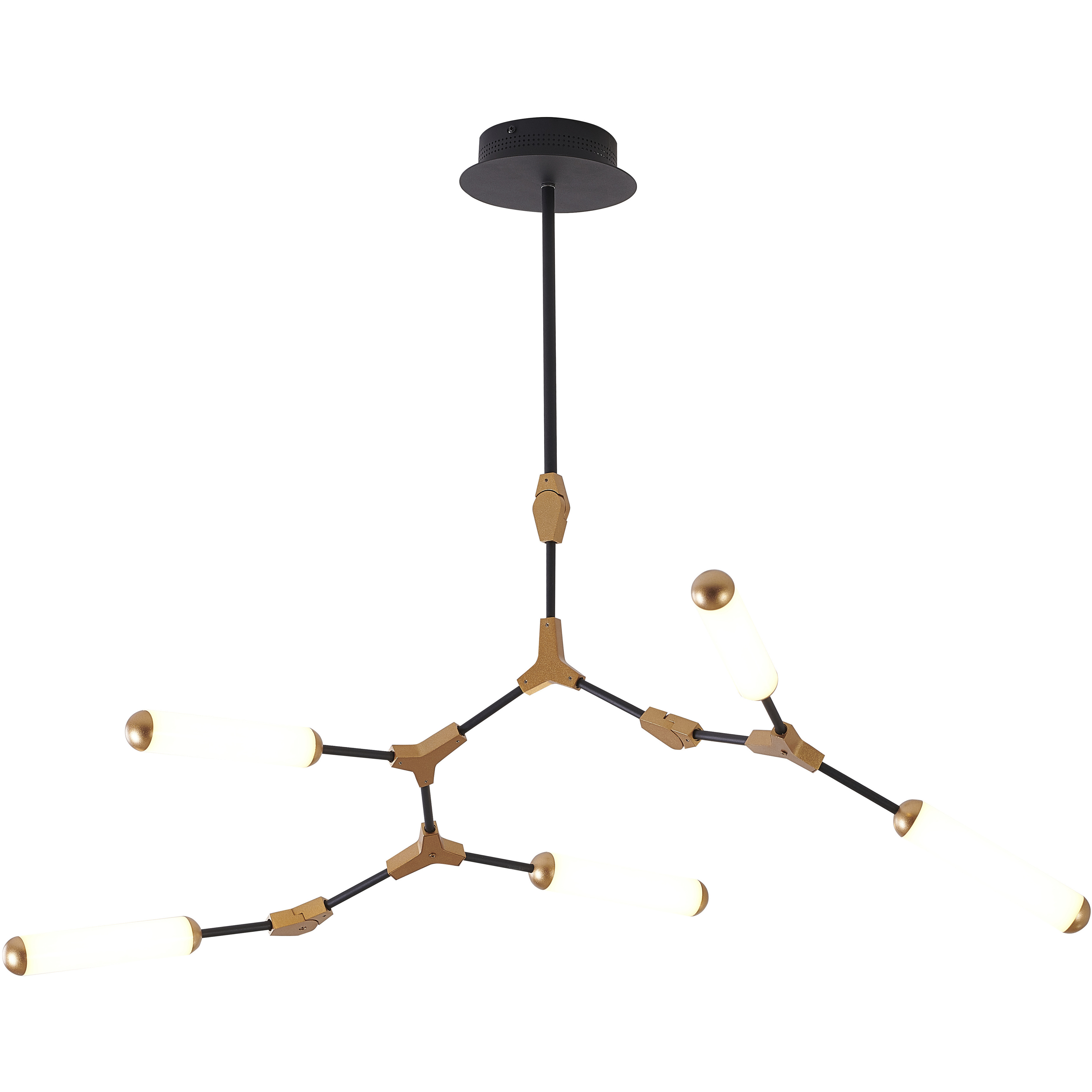 Canada LED 27.6 inch Black and Gold Chandelier Ceiling Light