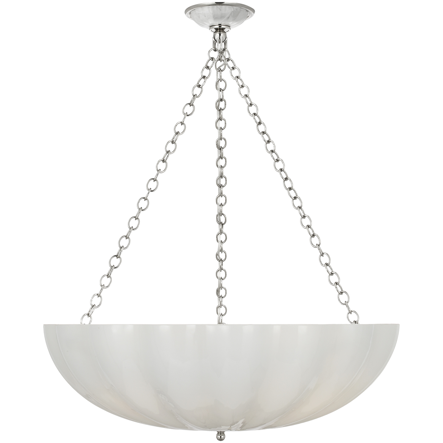 AERIN Rosehill LED 28 inch Polished Nickel Bowl Chandelier Ceiling Light