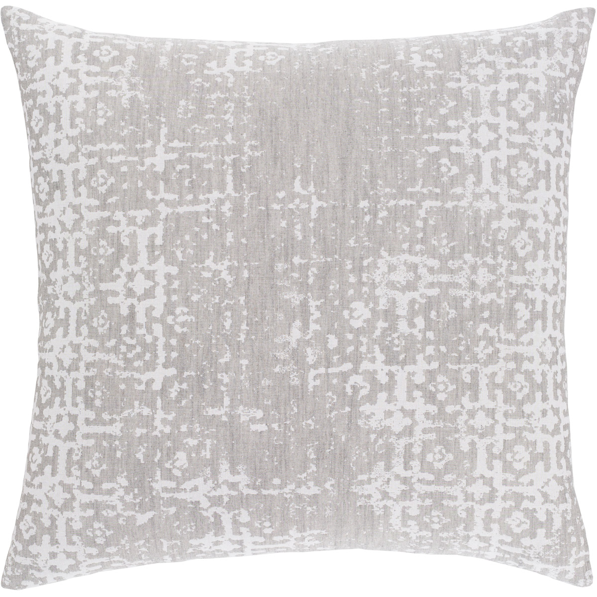 Abstraction 26 X 26 inch Light Gray Euro Sham