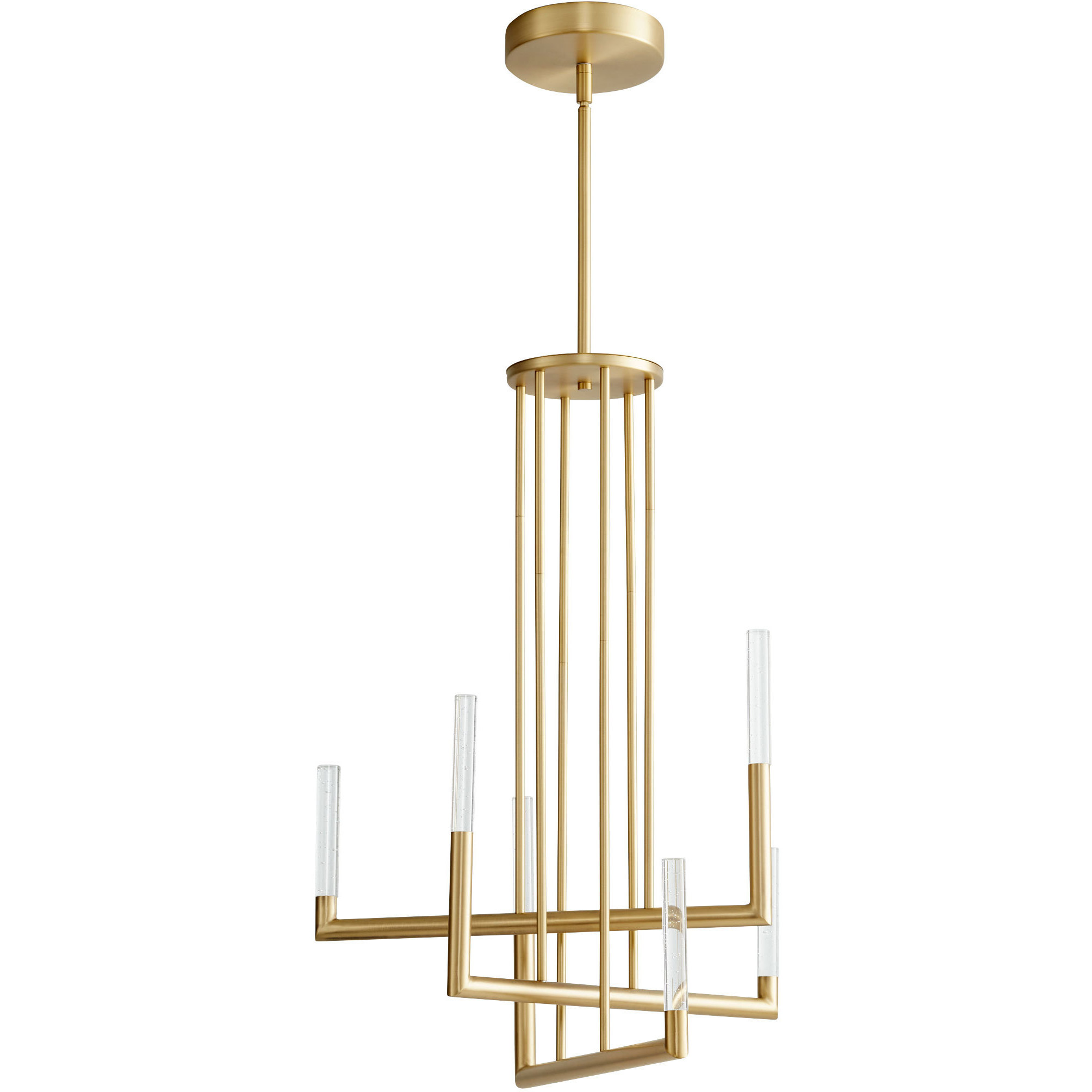 Luster LED Aged Brass Chandelier Ceiling Light