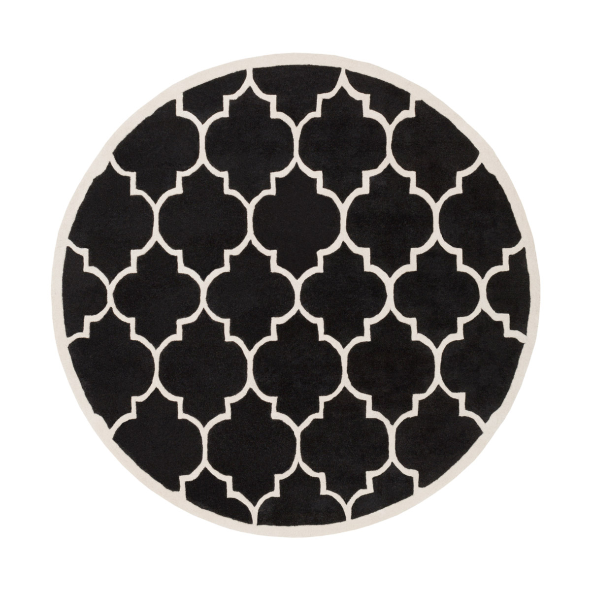 Transit 42 X 42 inch Black Indoor Area Rug, Round