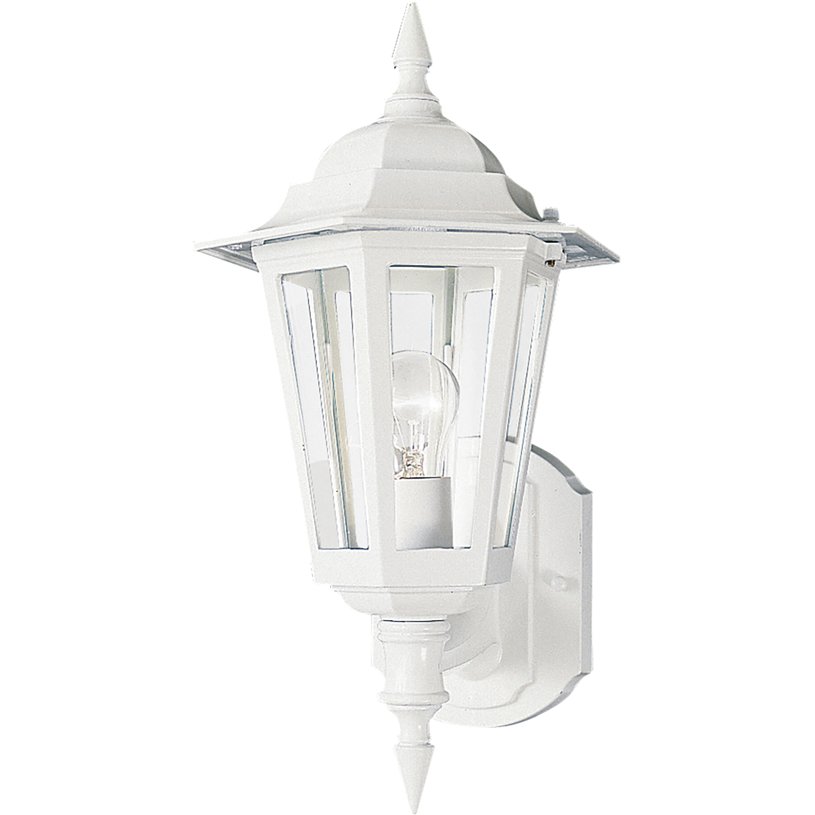 Builder Cast 1 Light 17 inch White Outdoor Wall Mount
