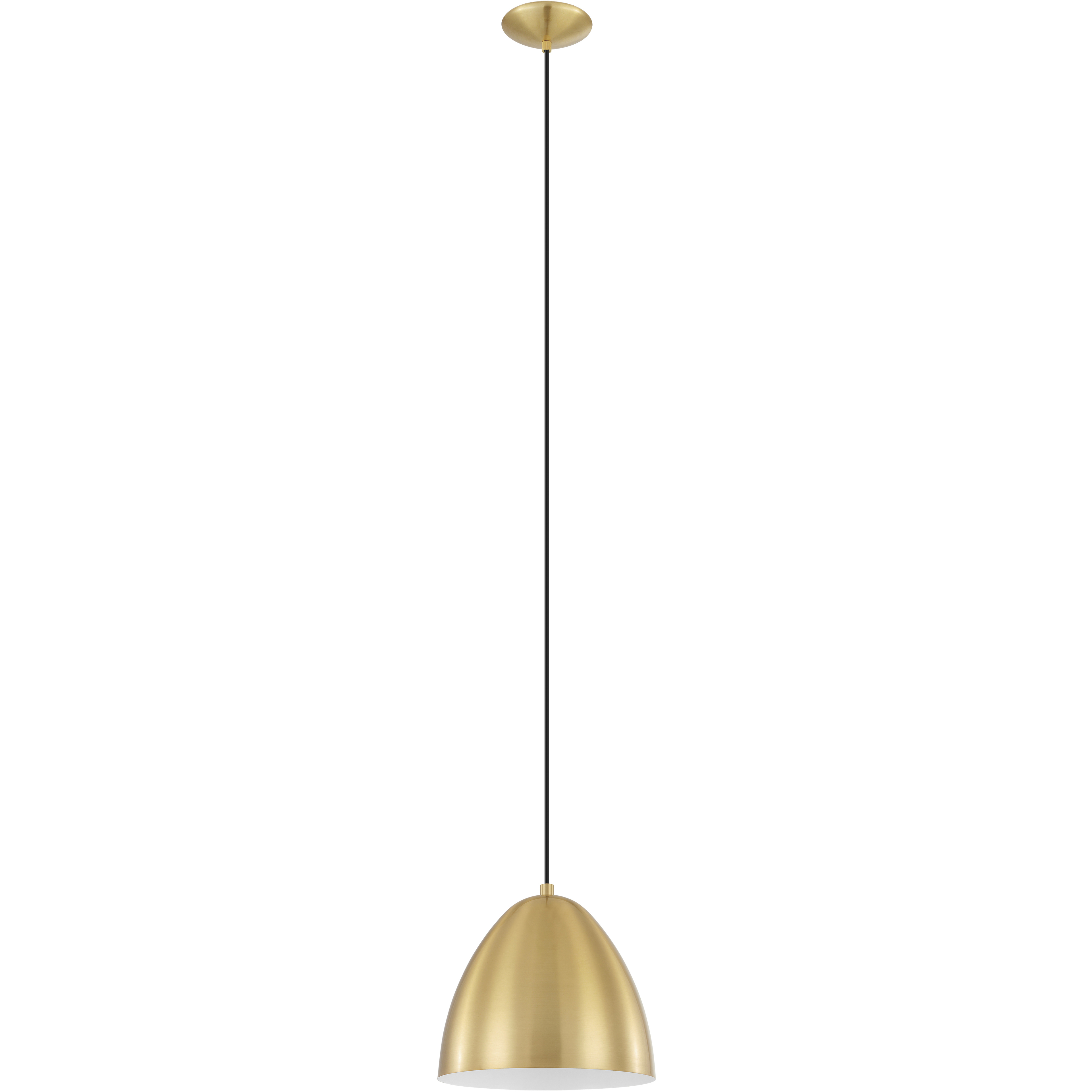 Coretto 1 Light 10.83 inch Brushed Gold and Matte White Pendant Ceiling Light