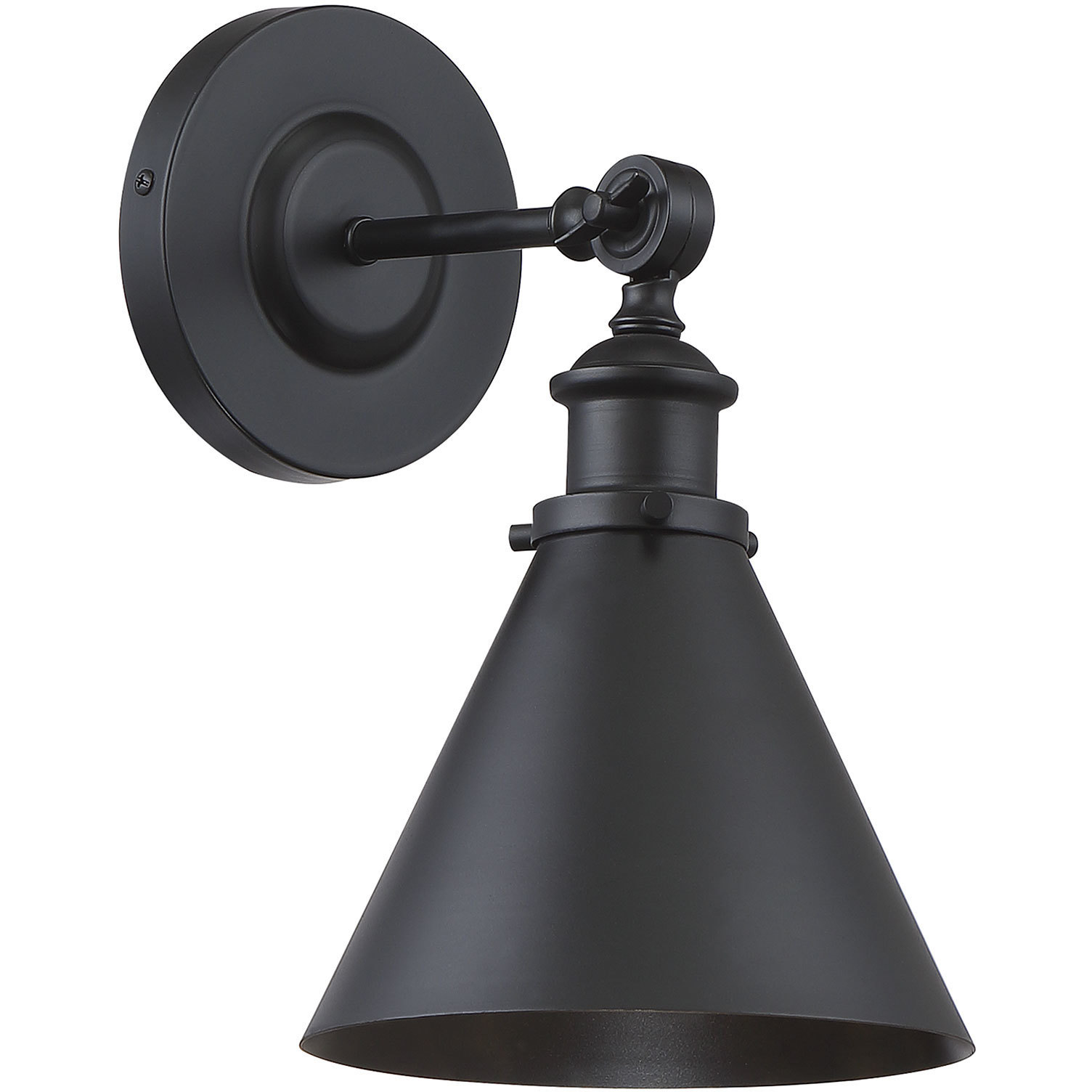 Glenn 9 inch 60.00 watt Matte Black Adjustable Wall Sconce Wall Light, Essentials
