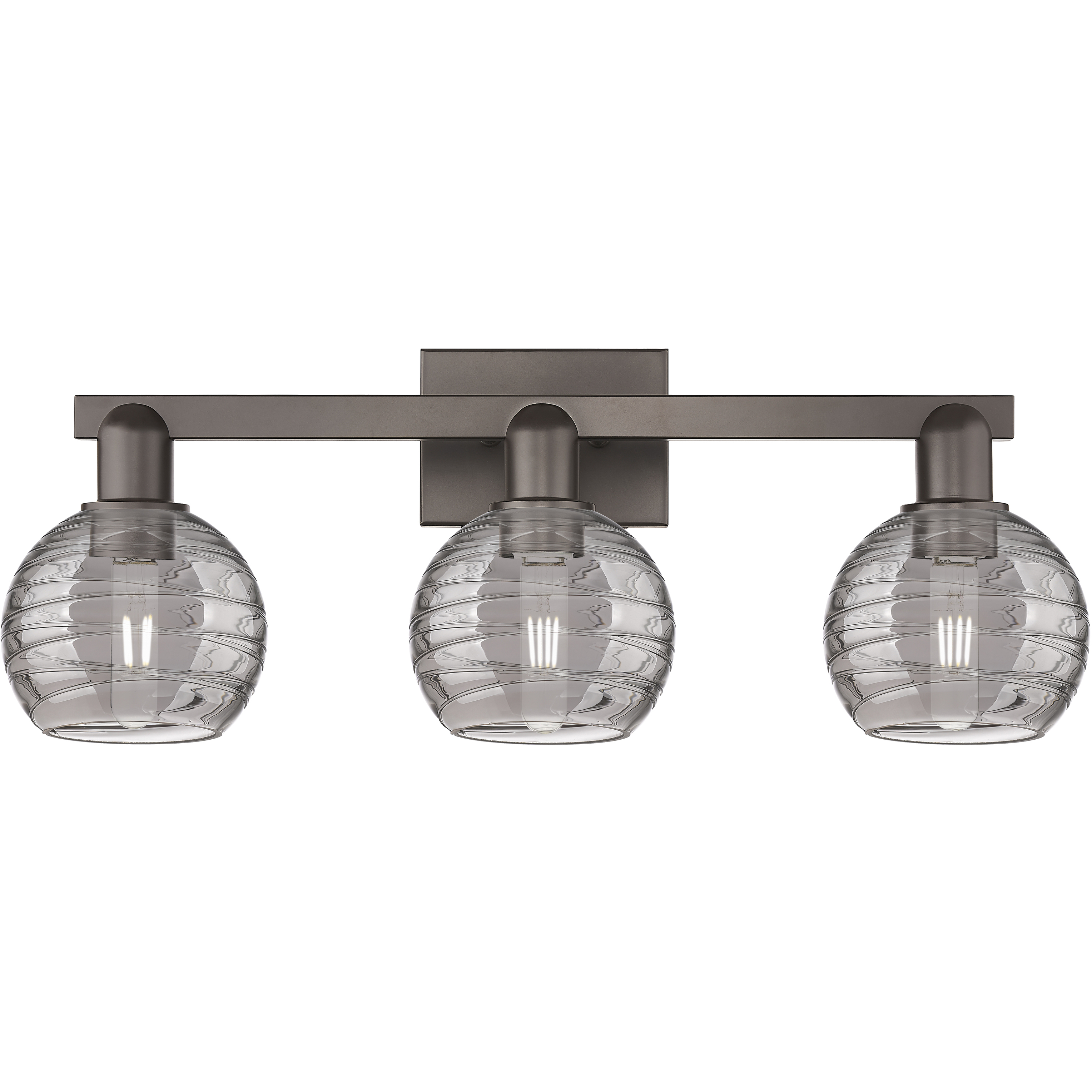 Athens Deco Swirl 3 Light 26 inch Oil Rubbed Bronze Bath Vanity Light Wall Light