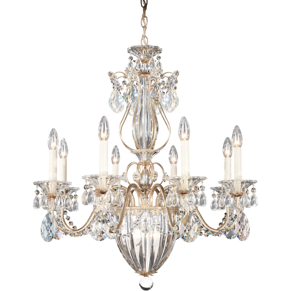Bagatelle 11 Light 26.5 inch Antique Silver Chandelier Ceiling Light in Spectra