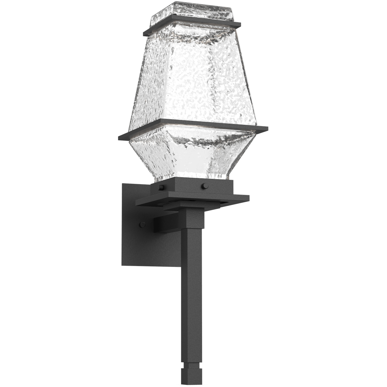 Landmark LED 23.9 inch Textured Black Outdoor Sconce in 3000K LED, Torch