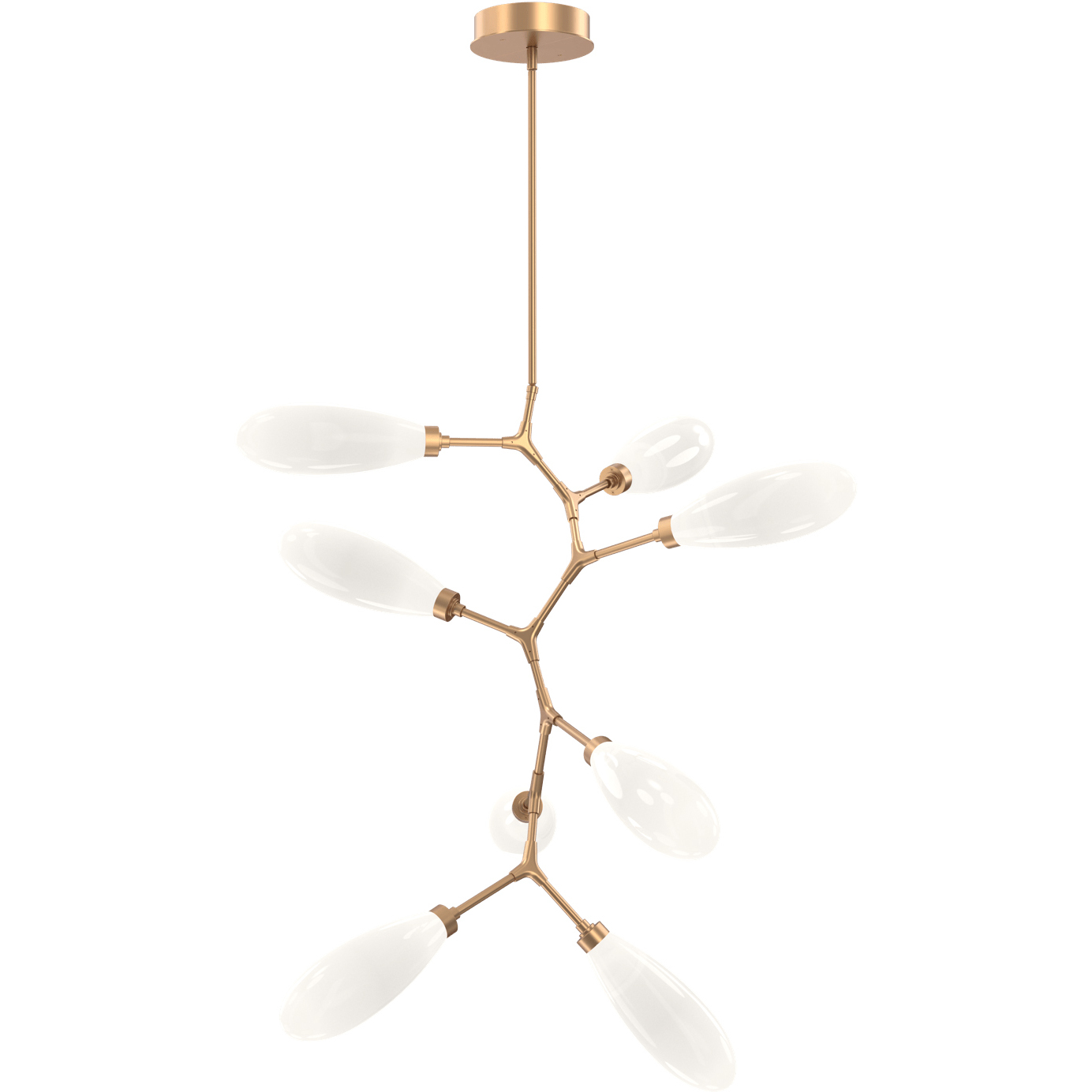 Fiori LED Novel Brass Chandelier Ceiling Light, Modern Vine