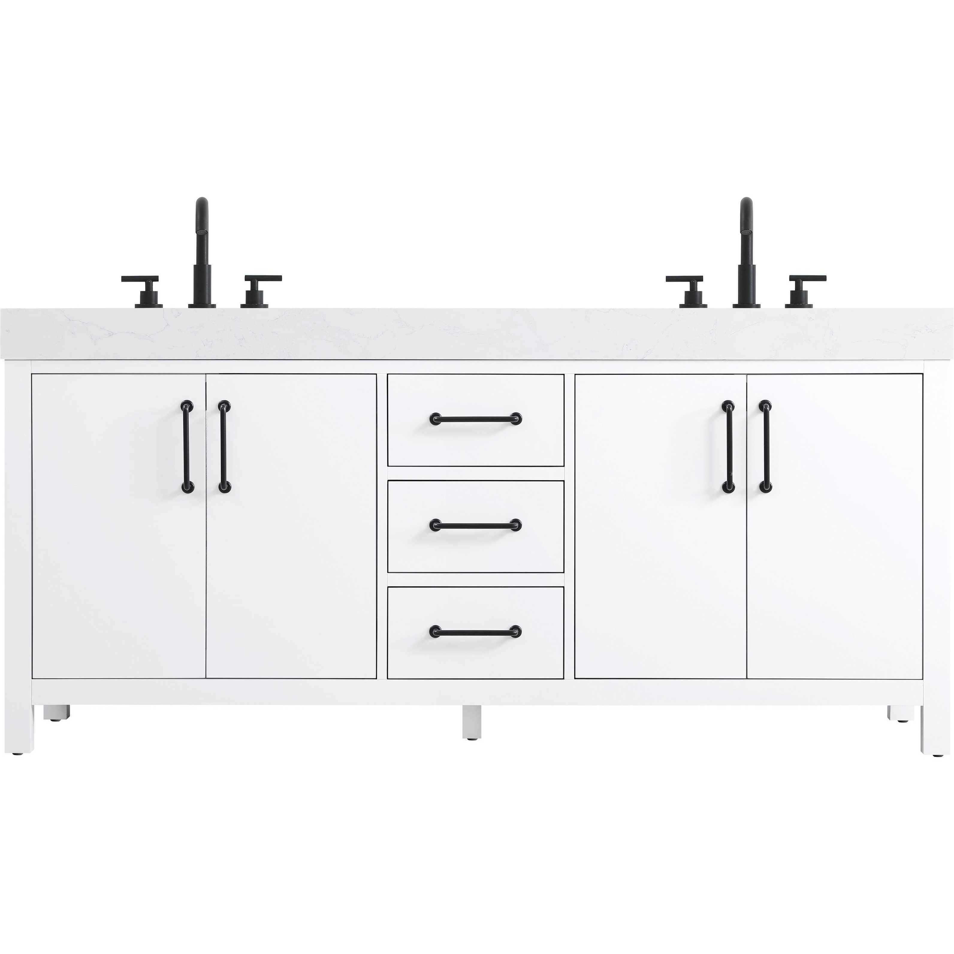 Nathan 72 X 34 inch White Bathroom Vanity Cabinet