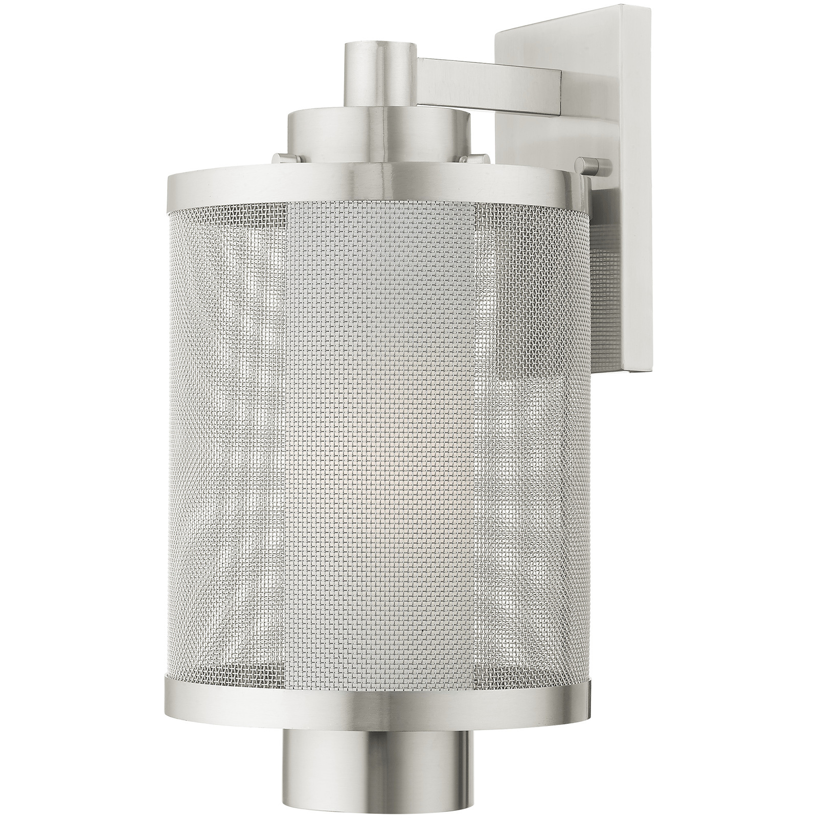 Nottingham 1 Light 17 inch Brushed Nickel Outdoor Wall Lantern