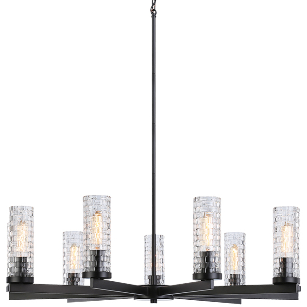 Weaver 9 Light 36 inch Black Pendant Ceiling Light