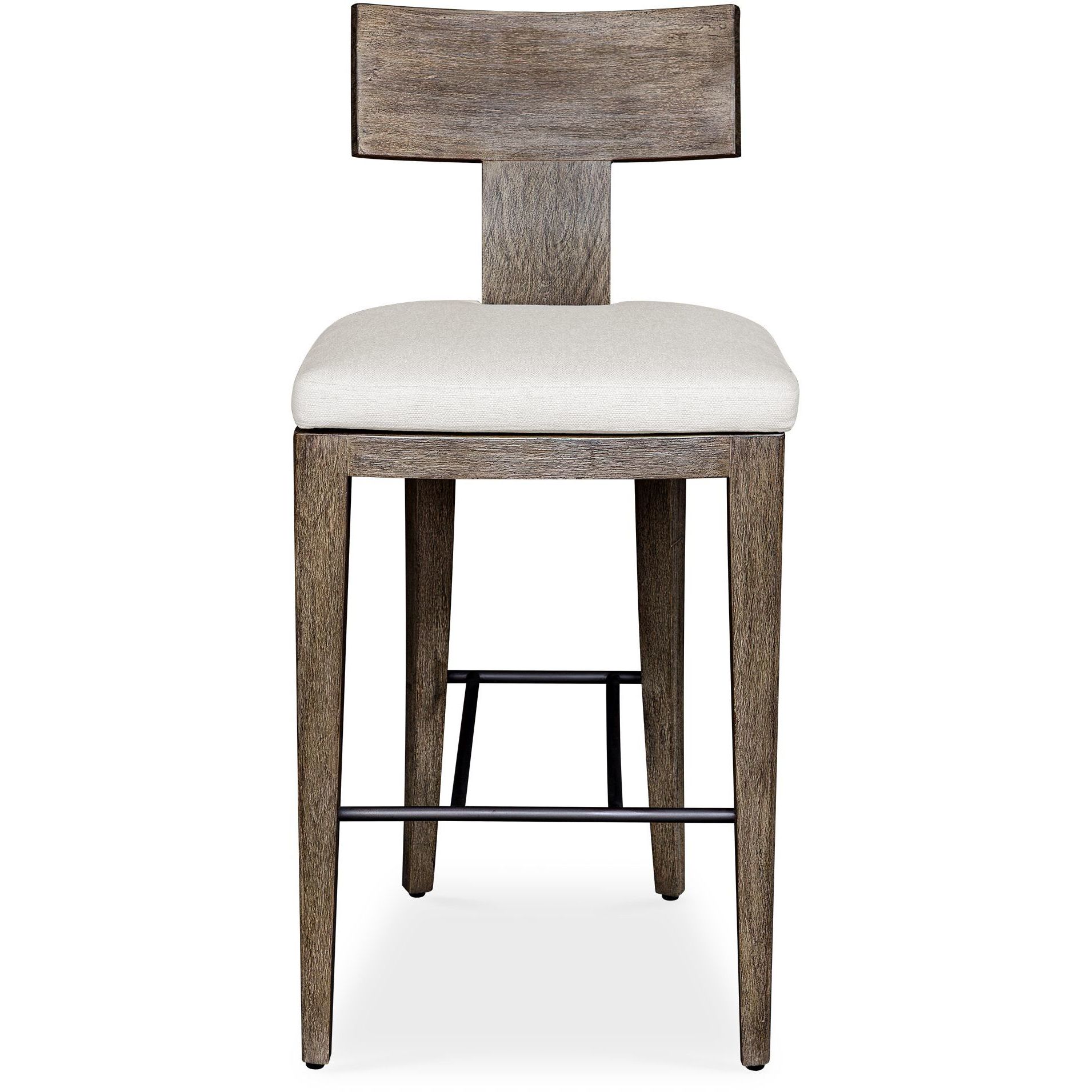 Cellini 43.5 inch Weathered Gray and Oyster White Outdoor Bar Stool