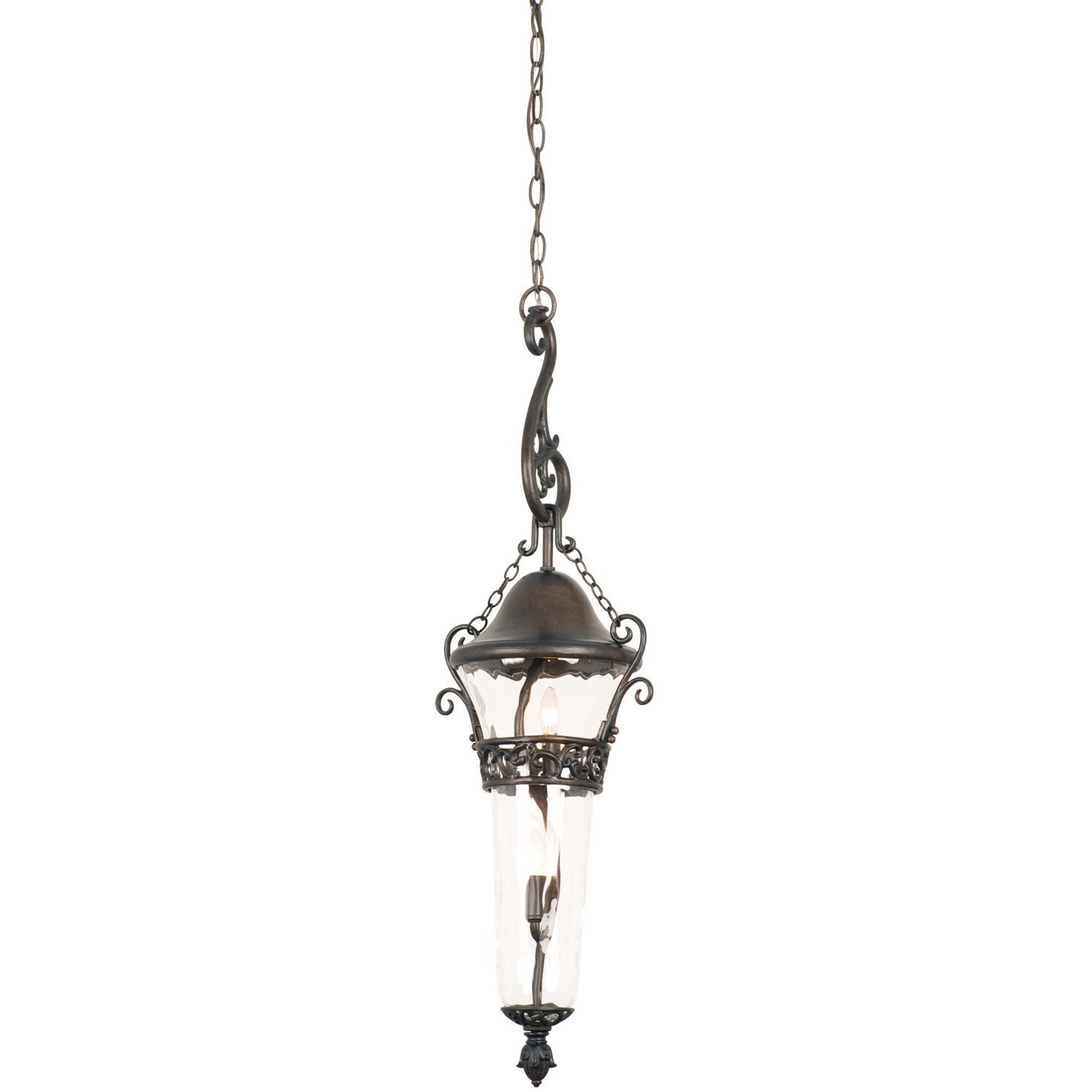 Anastasia Outdoor 2 Light 12 inch Burnished Bronze Hanging Lantern Ceiling Light