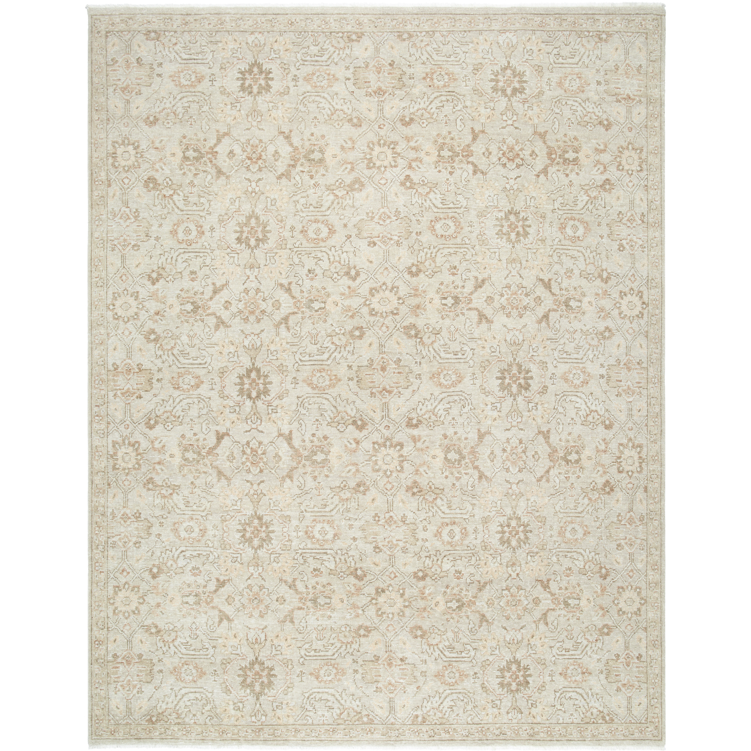 Anelka 144 X 108 inch Pearl / Warm Grey Handmade Rug in 9 x 12
