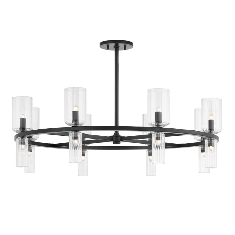 Tabitha LED 33.75 inch Soft Black Chandelier Ceiling Light