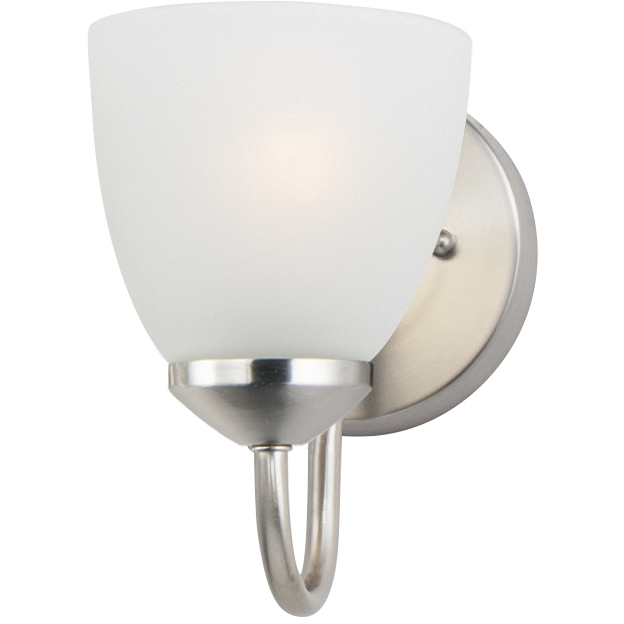Axis 1 Light 8.5 inch Satin Nickel Bath Vanity Wall Light