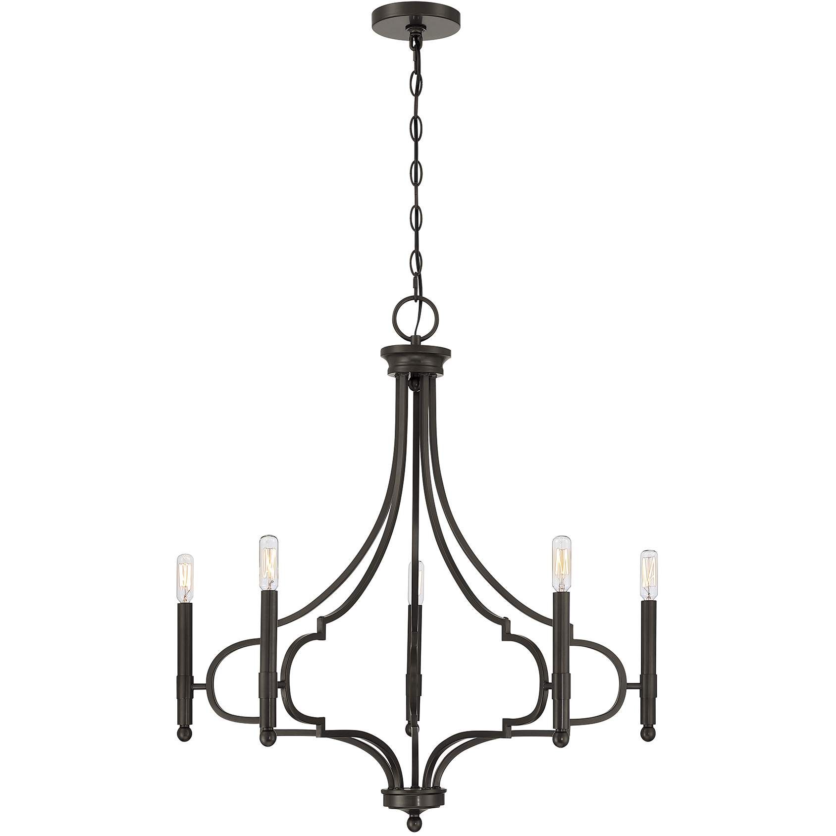 Woodlawn 5 Light 28 inch Mediterranean Bronze Chandelier Ceiling Light