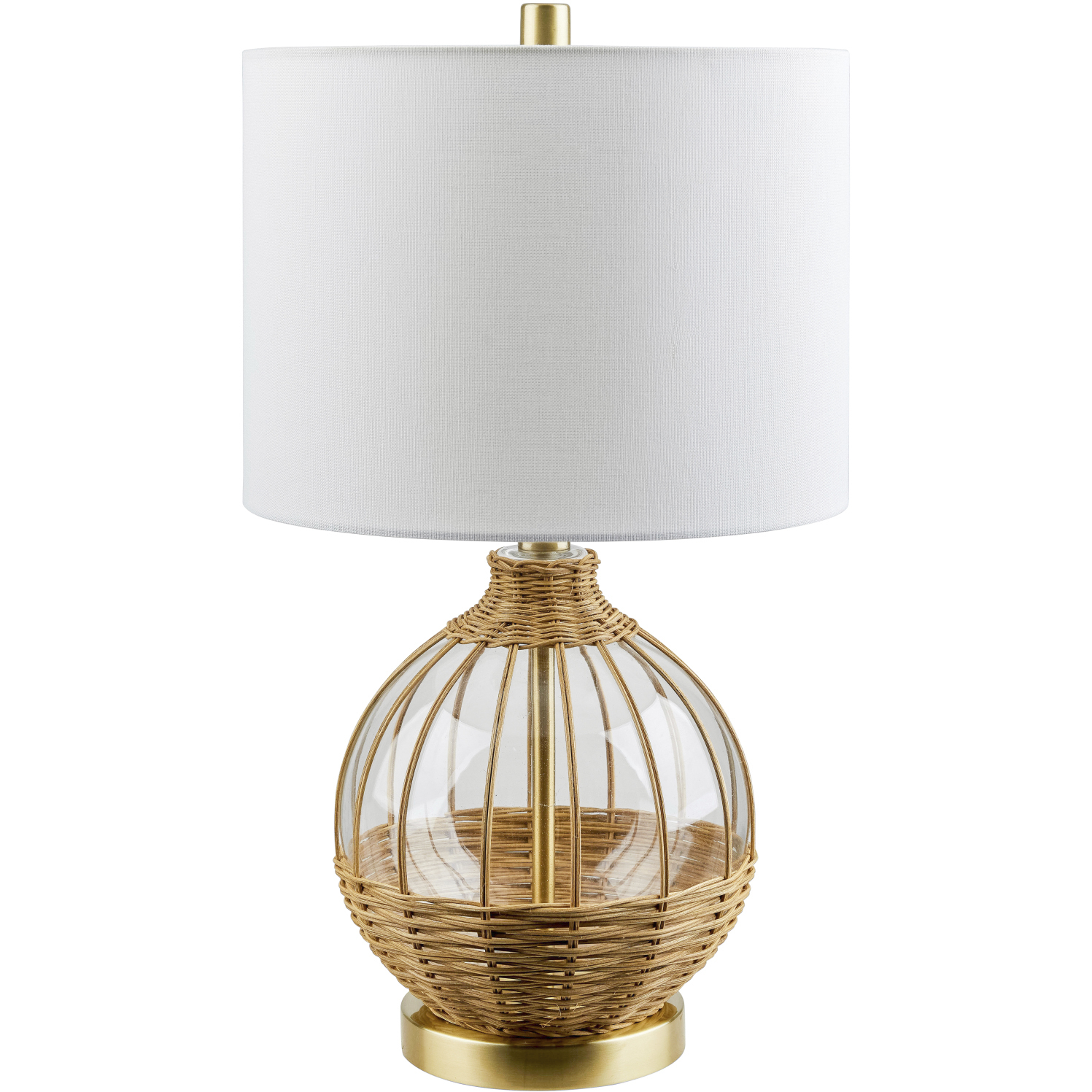 Nelliston 20 inch 100 watt Clear Accent Table Lamp Portable Light