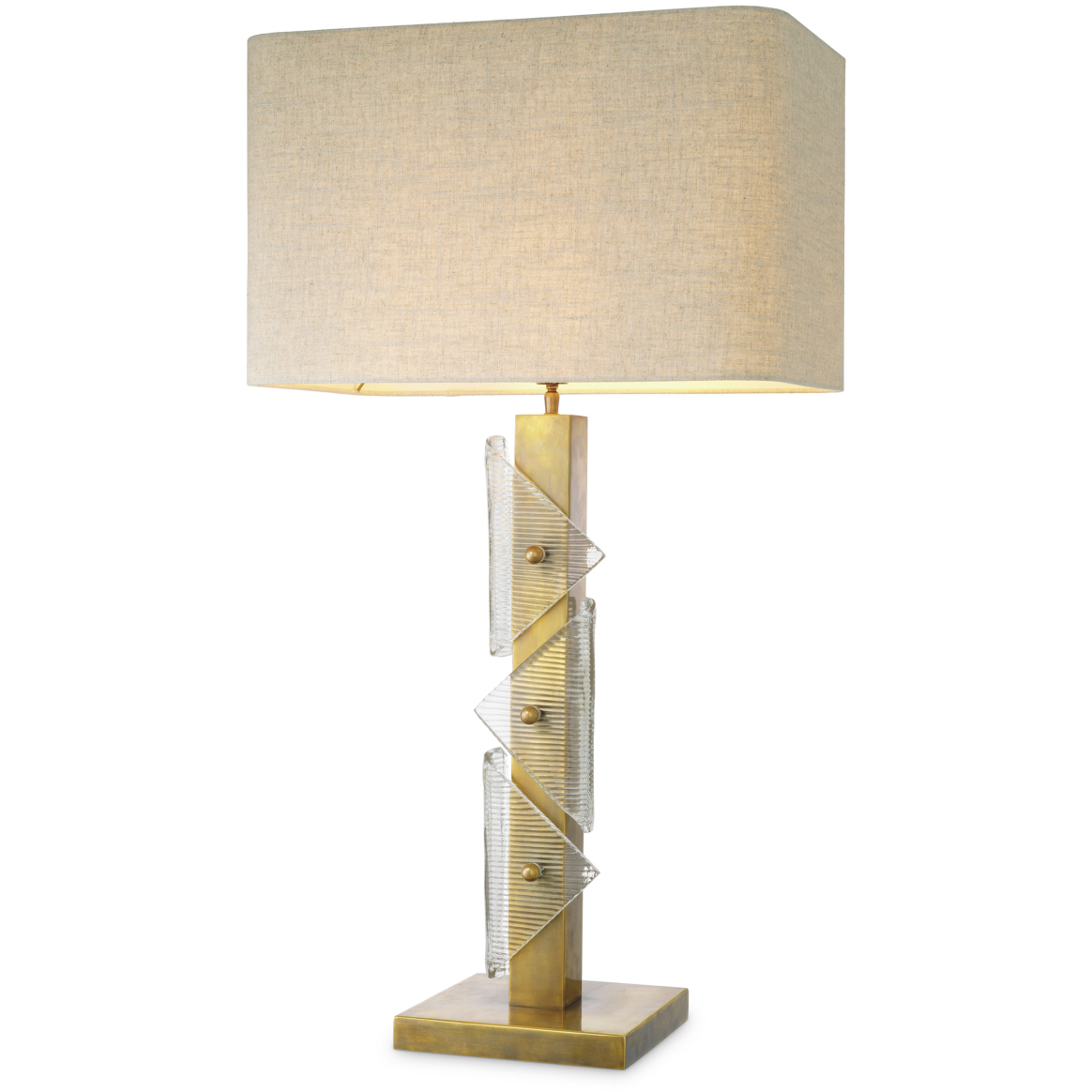 Mirabella 39.37 inch 60 watt Vintage Brass and Handmade Glass Table Lamp Portable Light