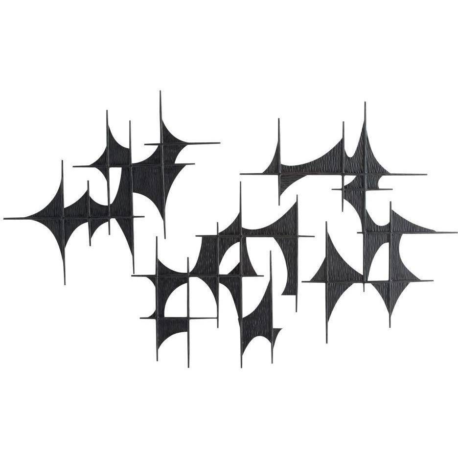 Freya Blackened Iron Wall Plaques, Set of 3
