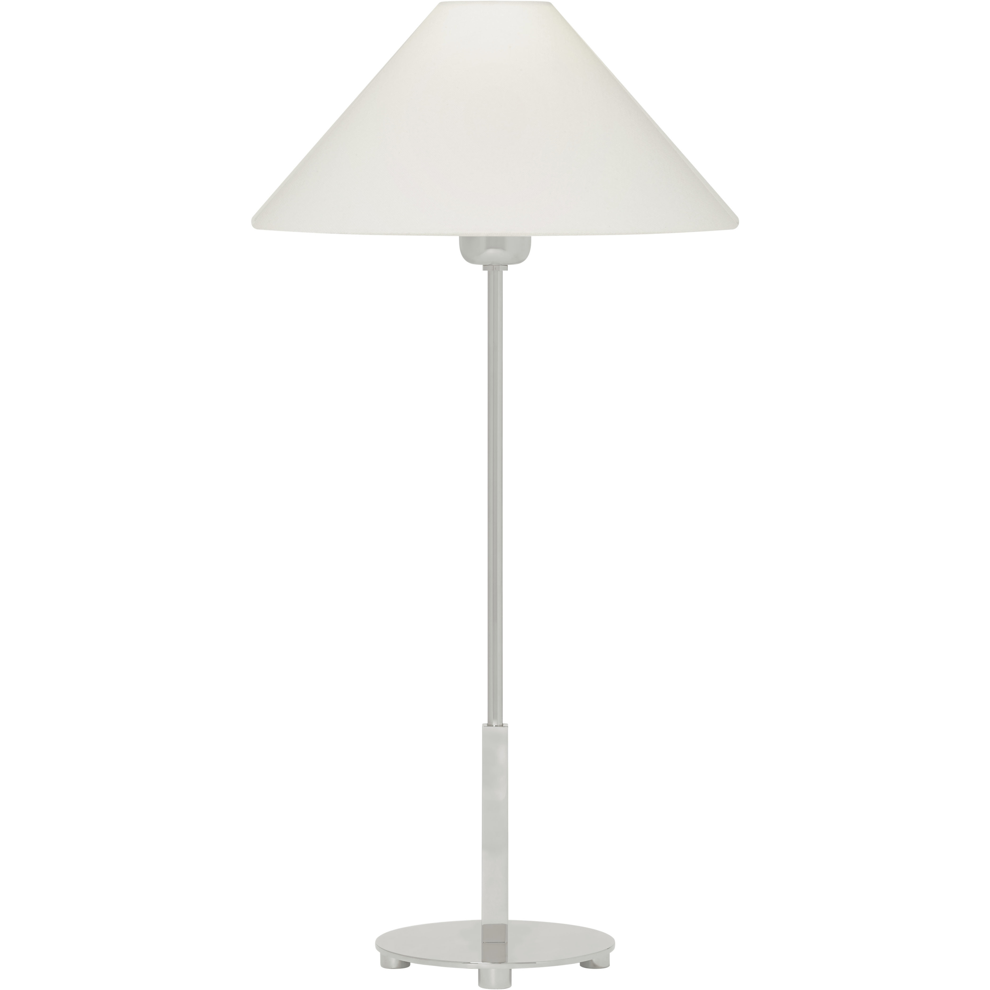 J. Randall Powers Hackney 23 inch 40 watt Polished Nickel Table Lamp Portable Light in Linen