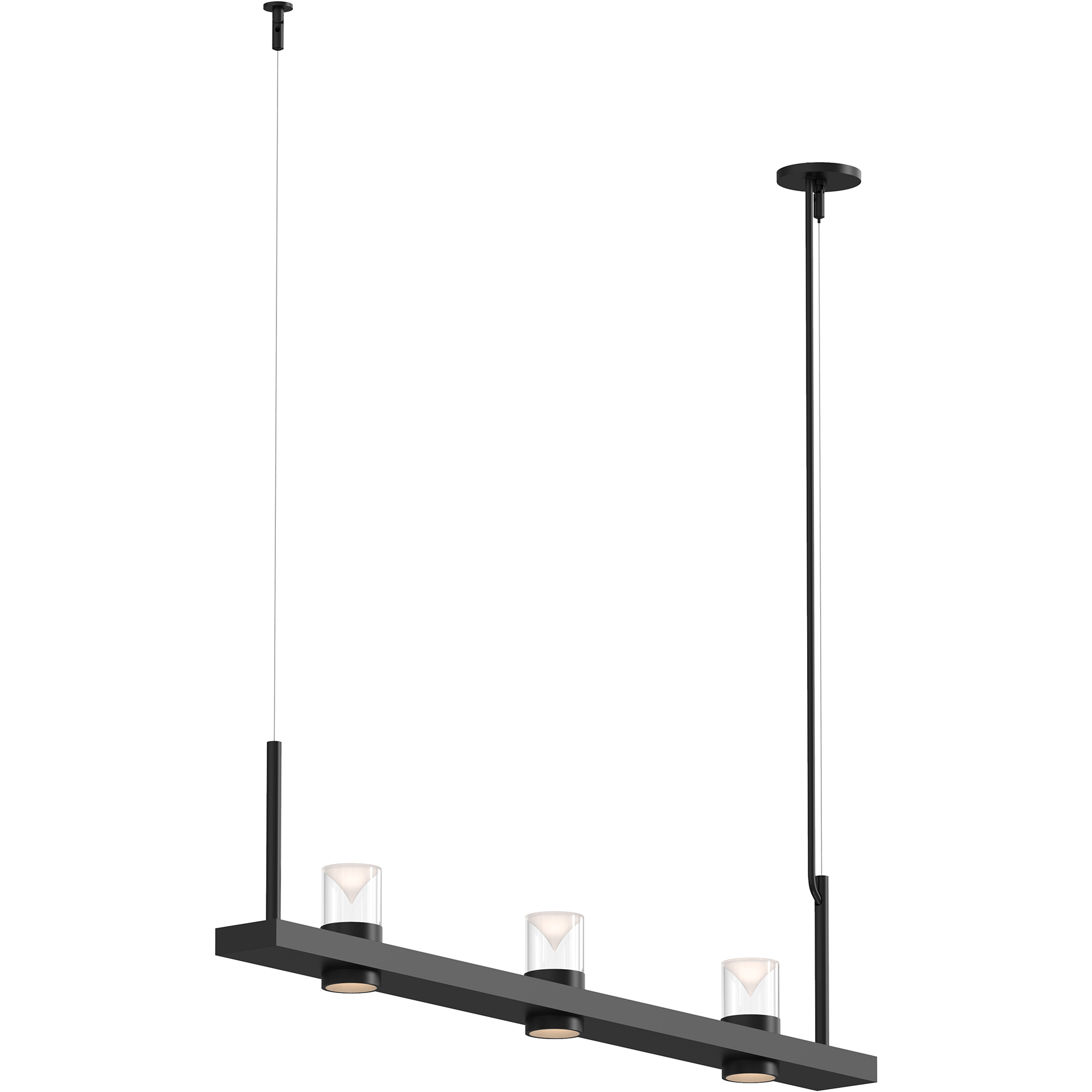 Intervals LED 48.25 inch Satin Black Pendant Ceiling Light