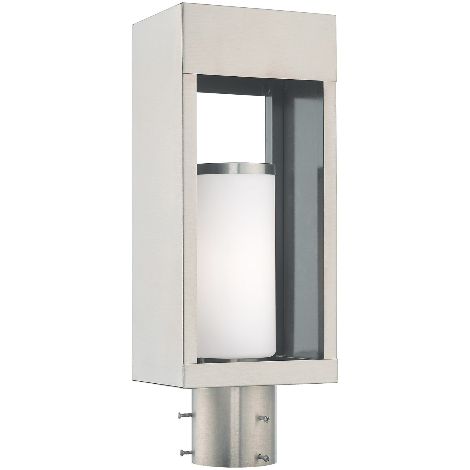 Bleecker 1 Light 17 inch Brushed Nickel Outdoor Post Top Lantern
