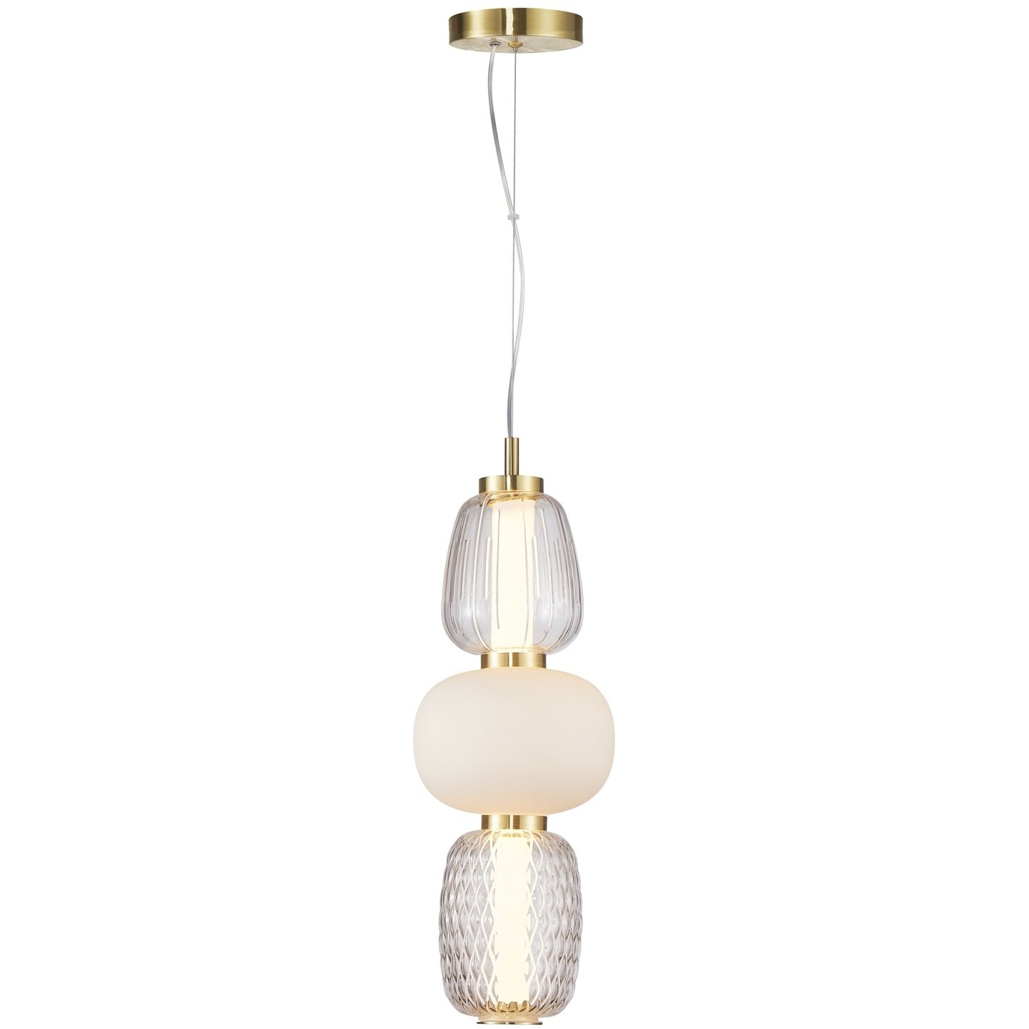Cyra LED 6.5 inch Brass Down Pendant Ceiling Light