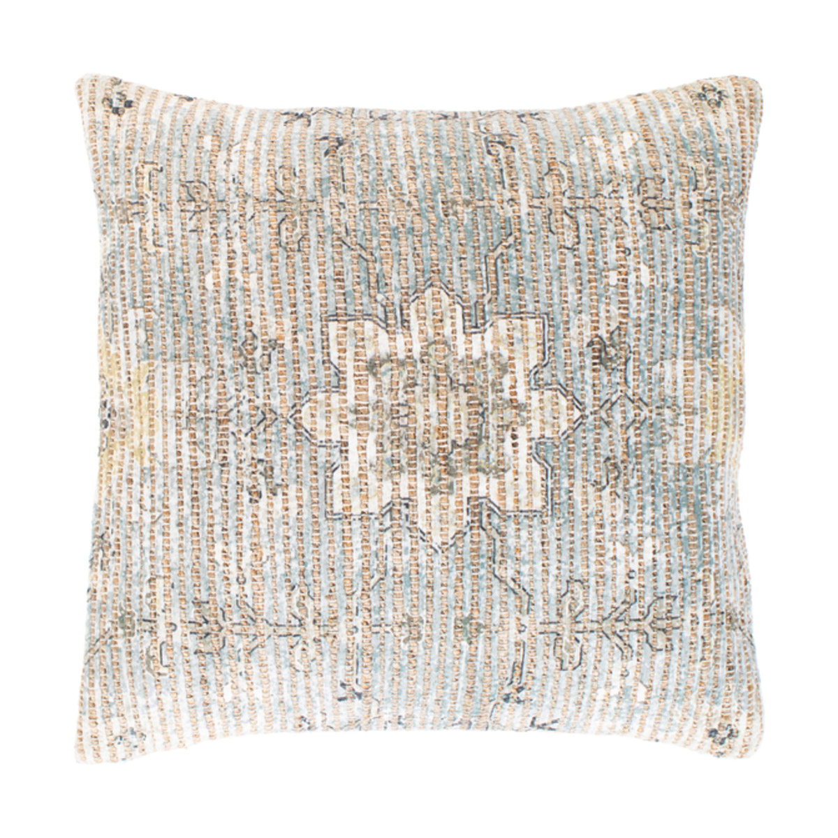 Coventry 26 X 26 inch Beige/Ivory/Terracotta/Bright Blue/Sky Blue Pillow Kit, Square