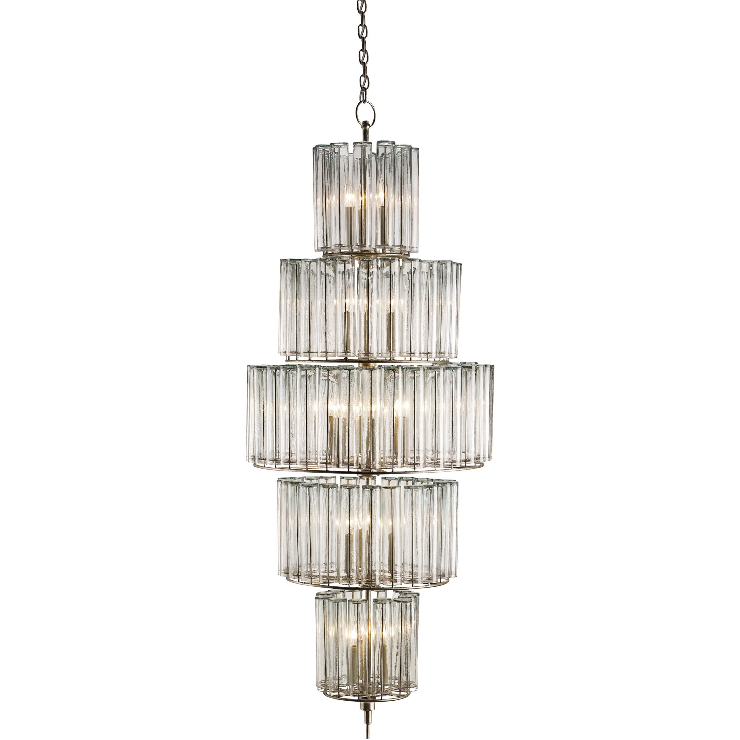 Bevilacqua 18 Light 27 inch Silver Leaf Chandelier Ceiling Light, Large
