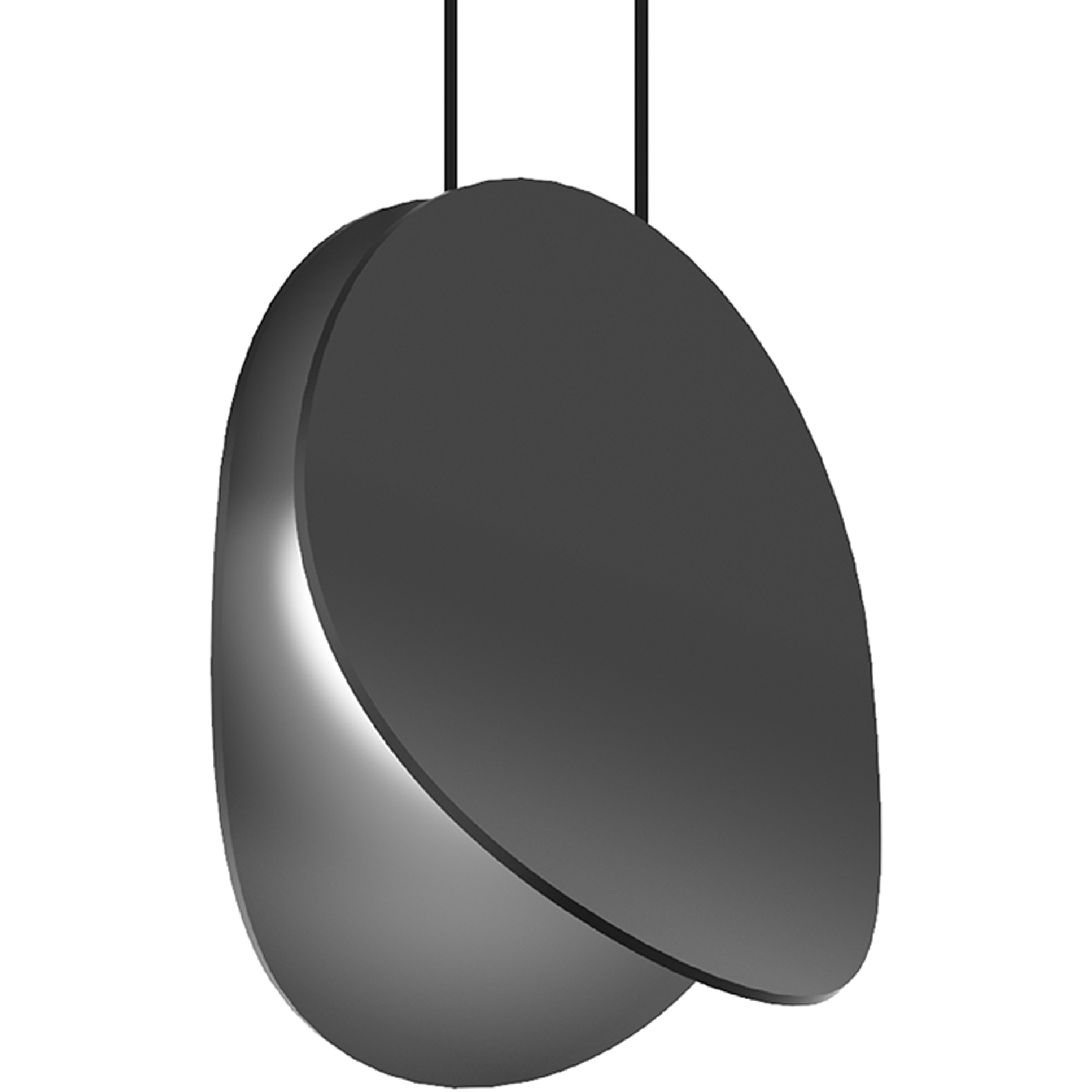Malibu Discs LED 7.5 inch Satin Black Pendant Ceiling Light in Standard Suspension