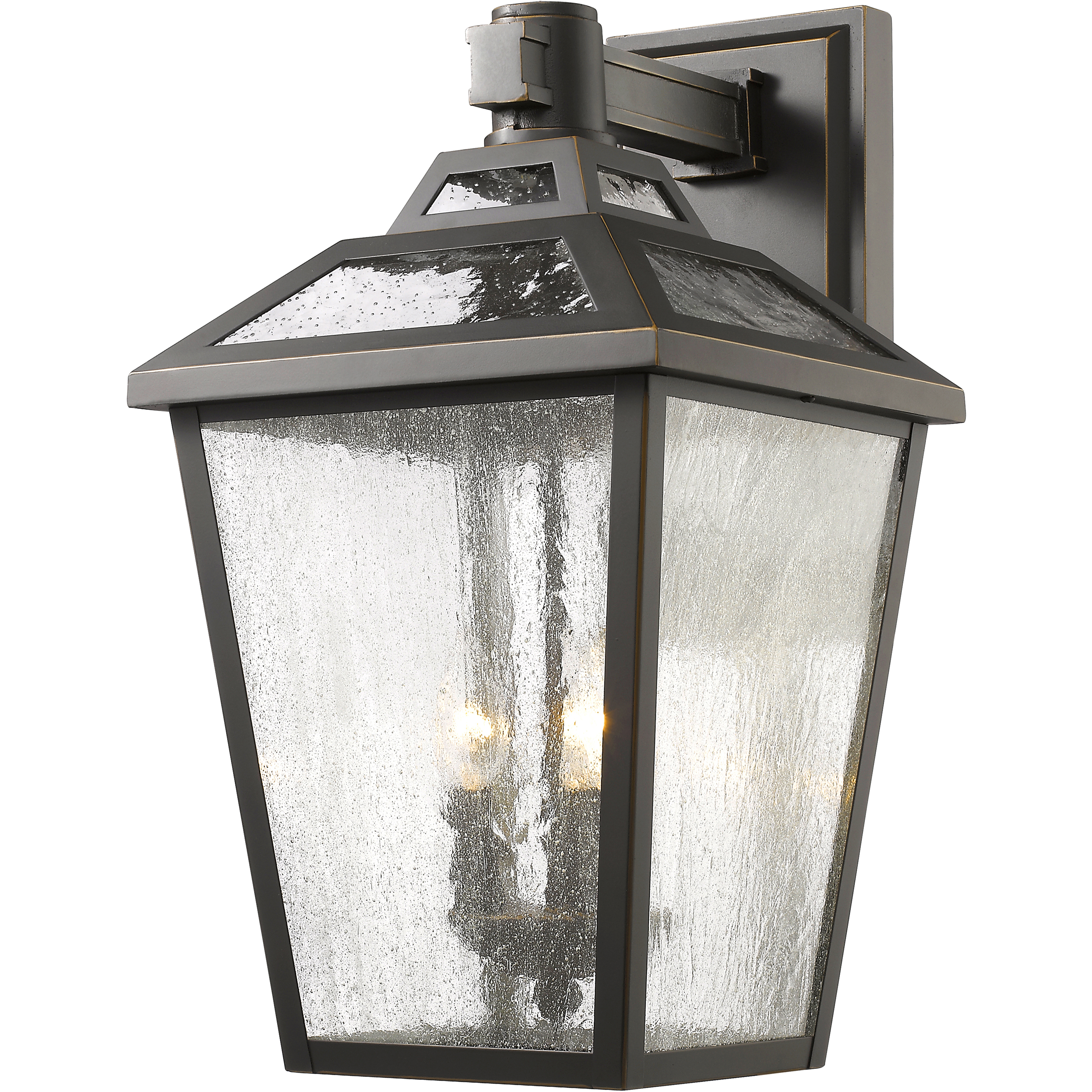 Bayland Outdoor Wall Light in Oil Rubbed Bronze, 11.64, back plate is 6 " w x 12 " H