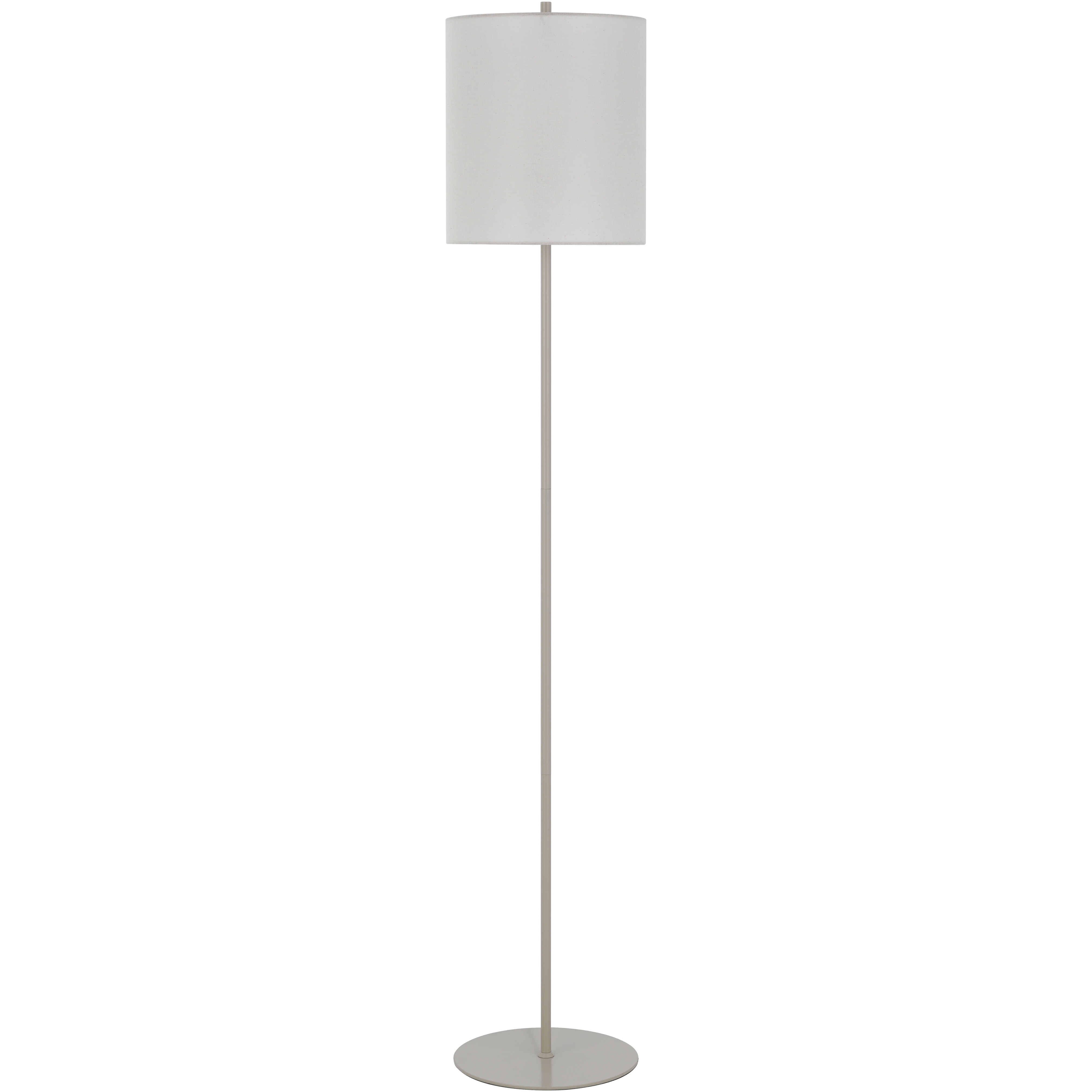 Pole 63 inch 100.00 watt Painted Silver Floor Lamp Portable Light