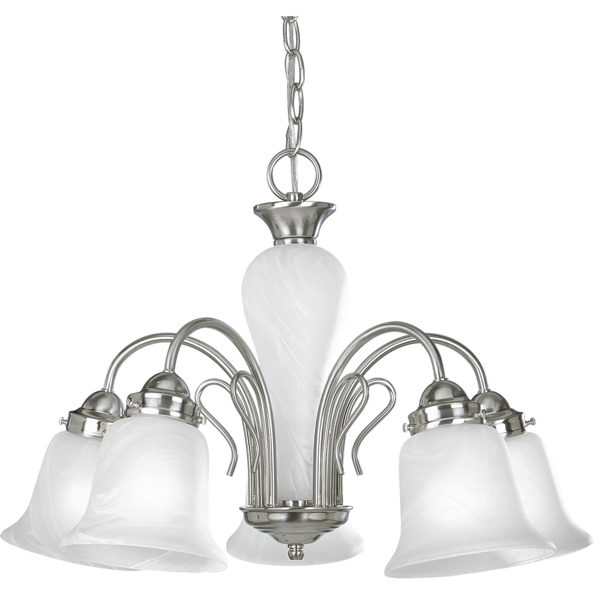Bedford 5 Light 22.75 inch Brushed Nickel Chandelier Ceiling Light