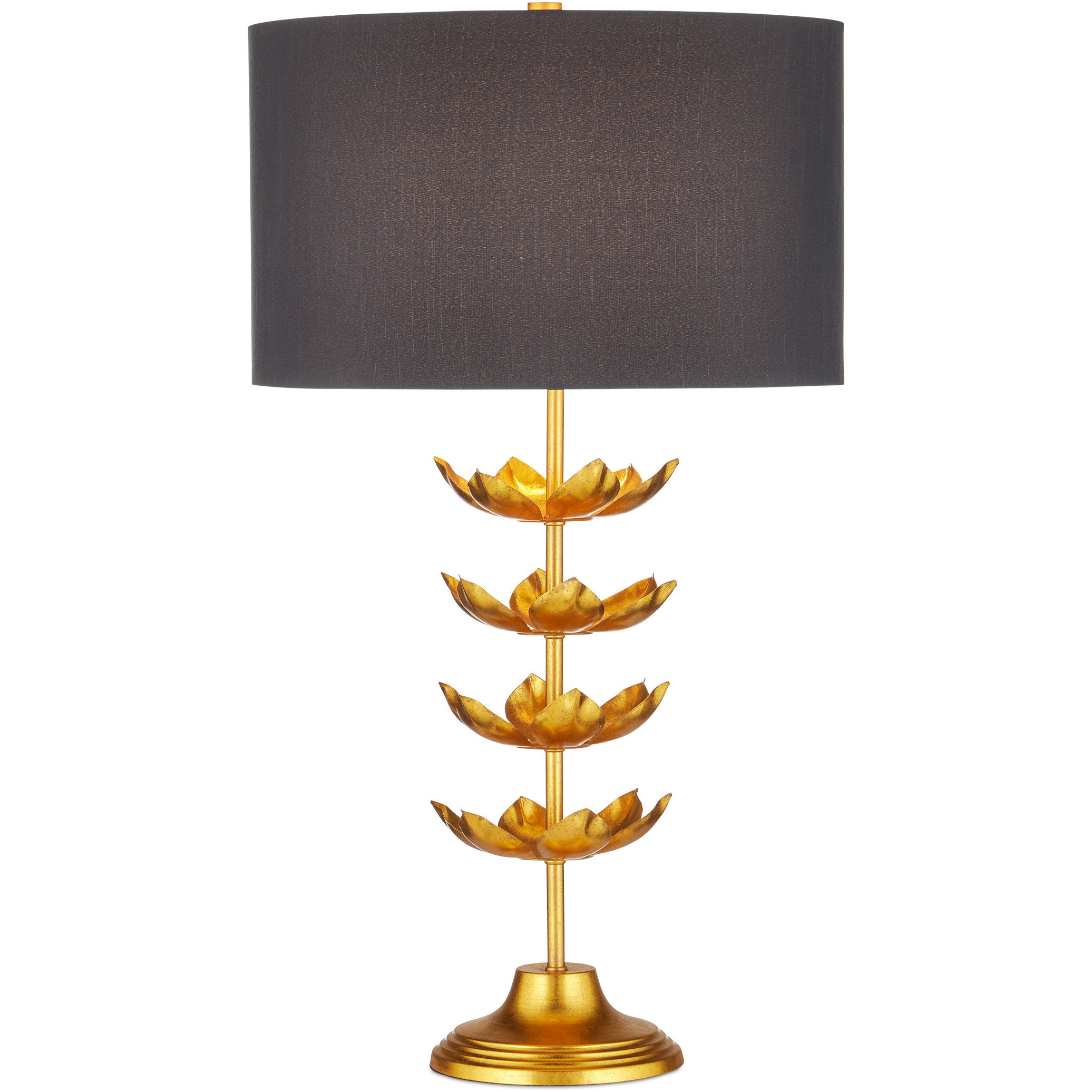 Awakening 30 inch 150 watt Gold Leaf Table Lamp Portable Light