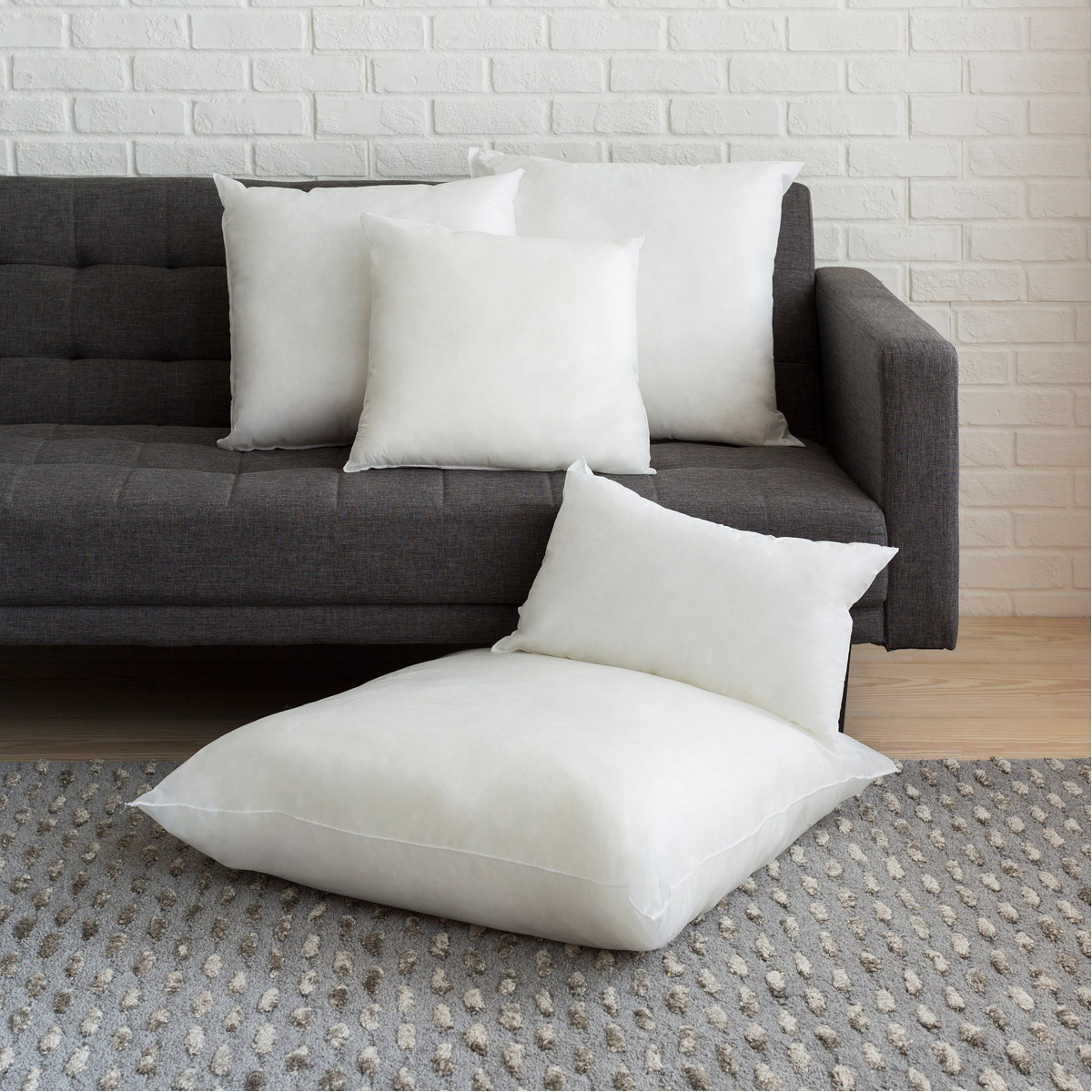 Surya Pillow Insert 22 X 22 inch Light Silver / Black / Silver / Sage / Metallic - Silver / Charcoal Pillow Insert